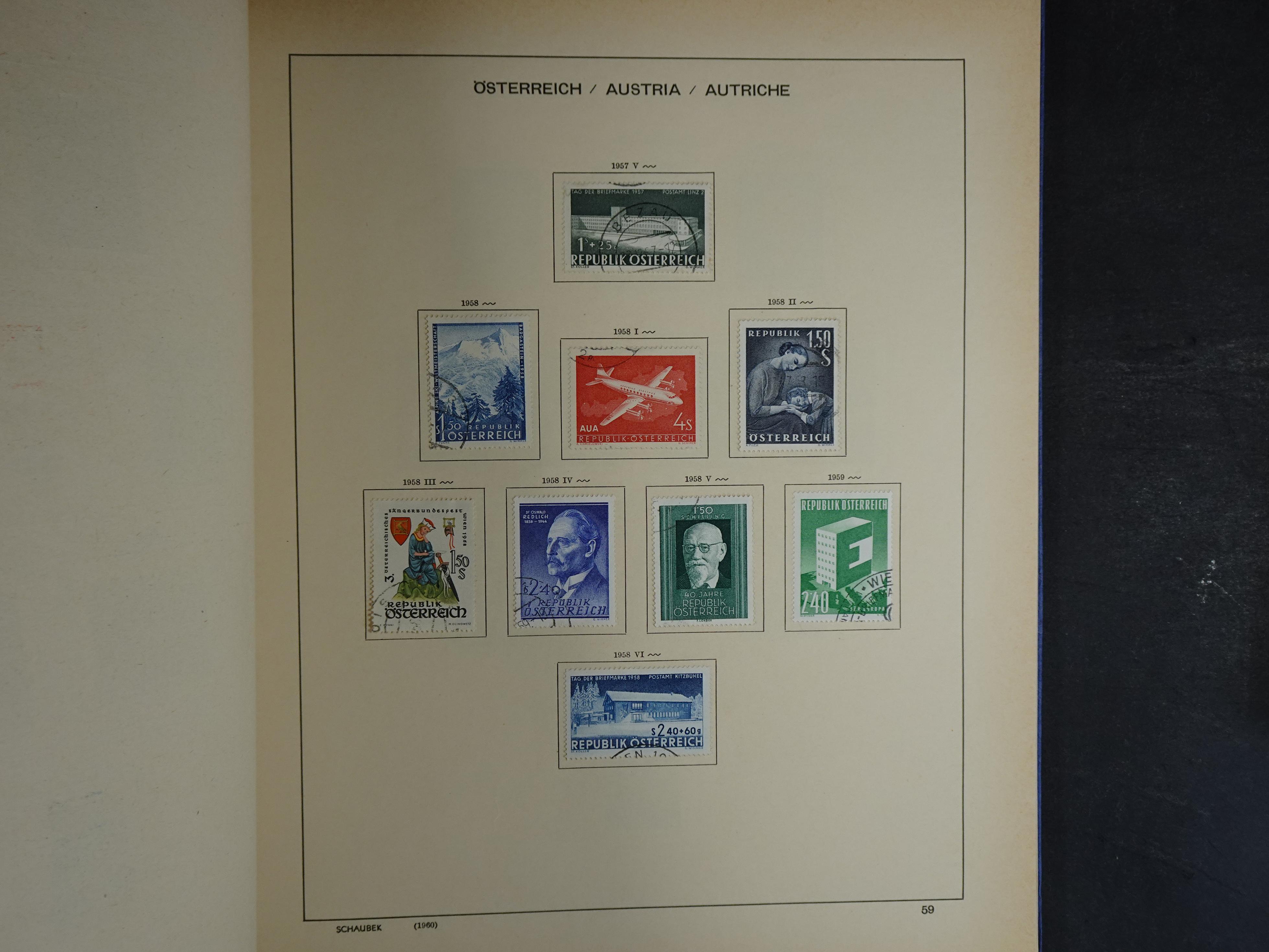 Nette verzameling in Schaubek album.
Bevat ook wat back of the book. 63