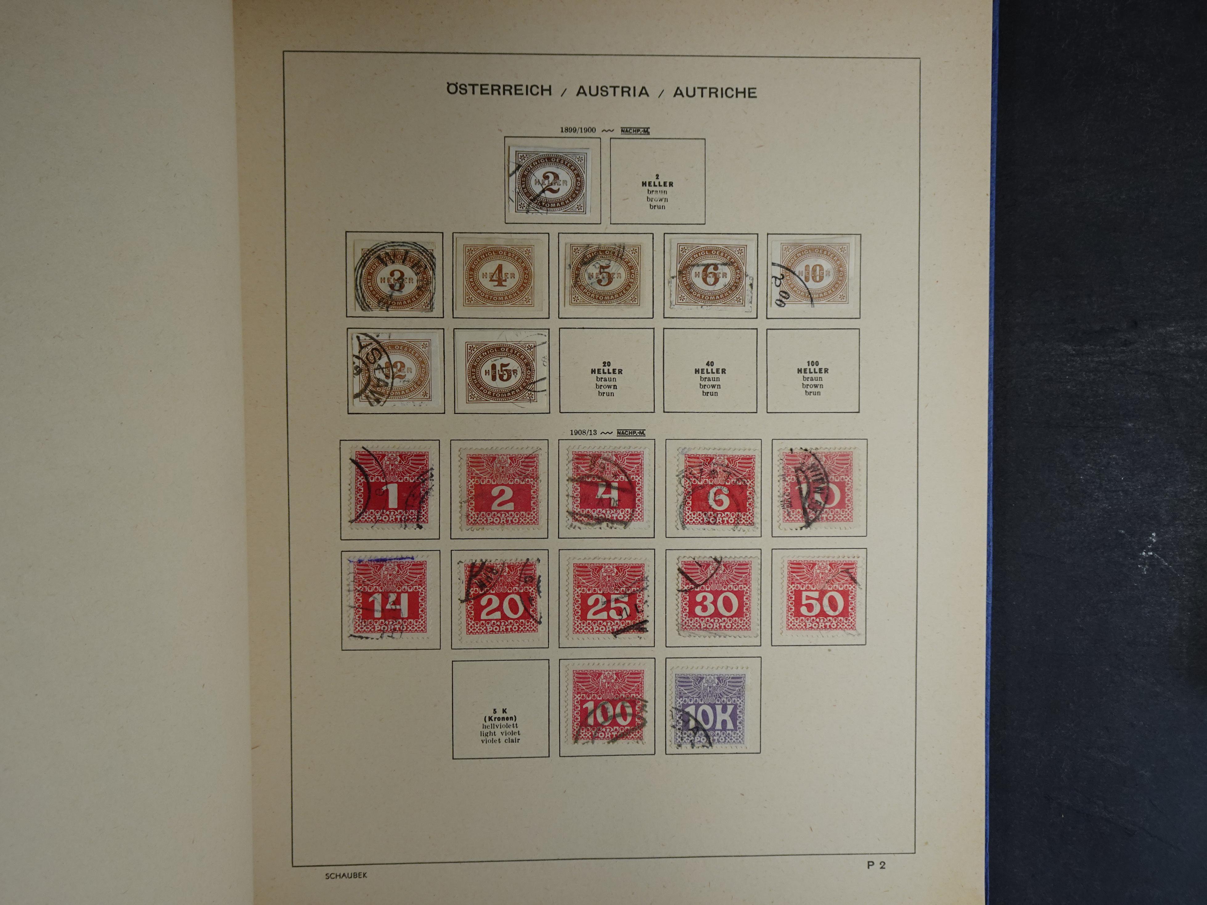 Nette verzameling in Schaubek album.
Bevat ook wat back of the book. 66