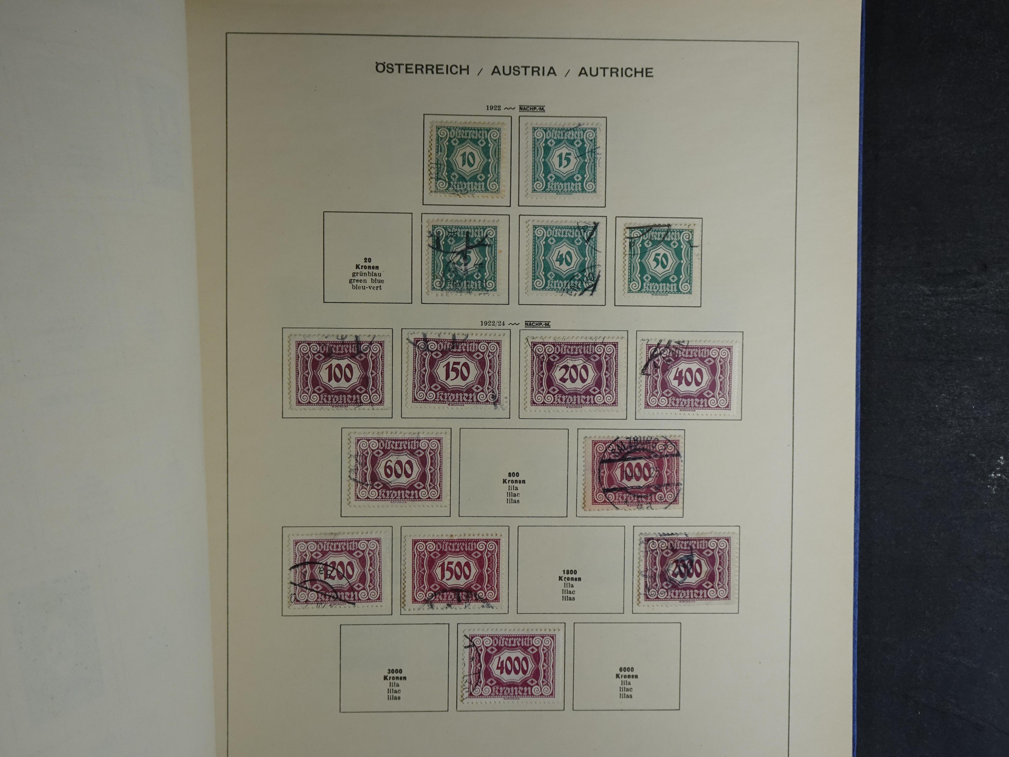 Nette verzameling in Schaubek album.
Bevat ook wat back of the book. 72