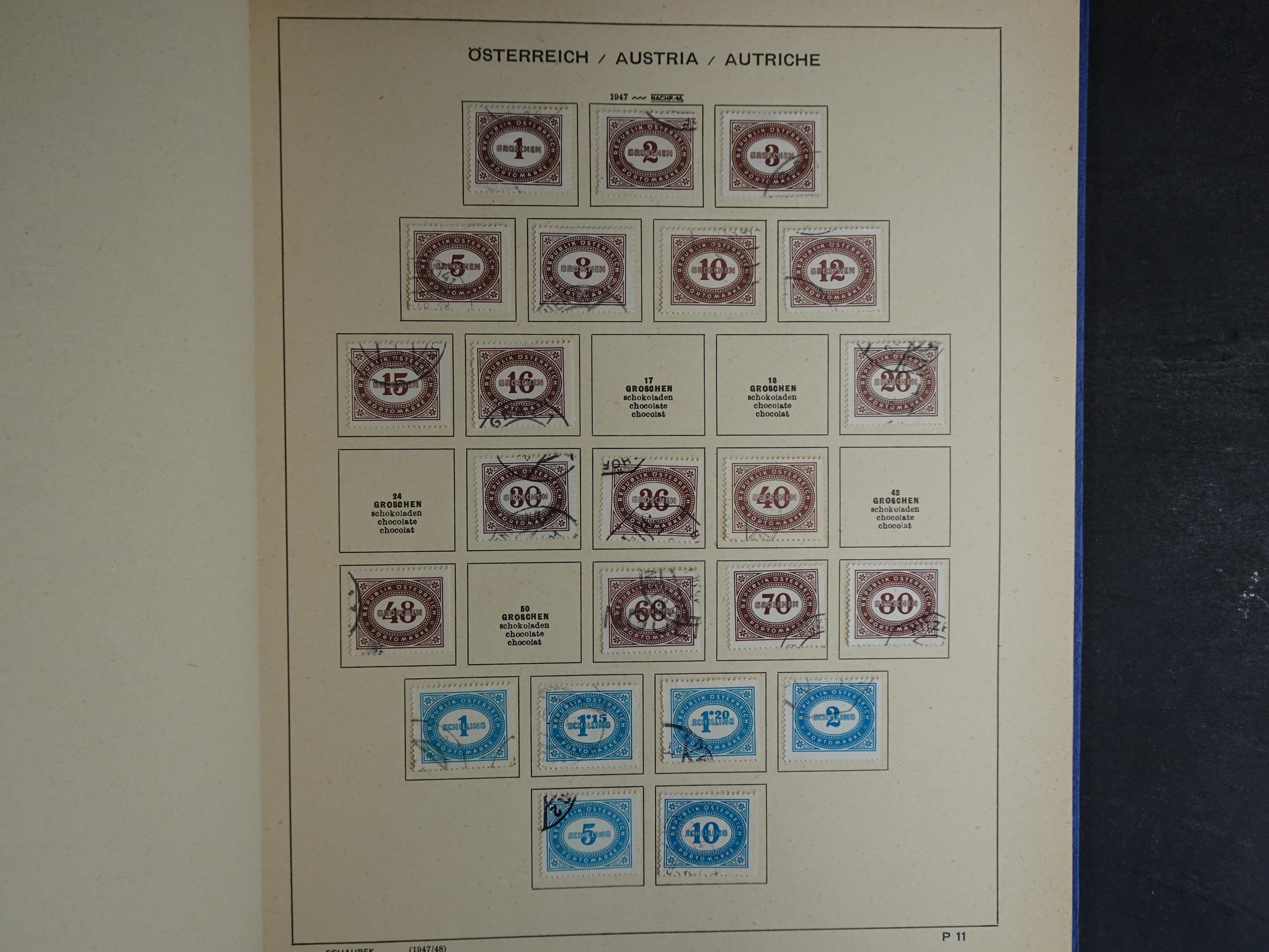 Nette verzameling in Schaubek album.
Bevat ook wat back of the book. 76