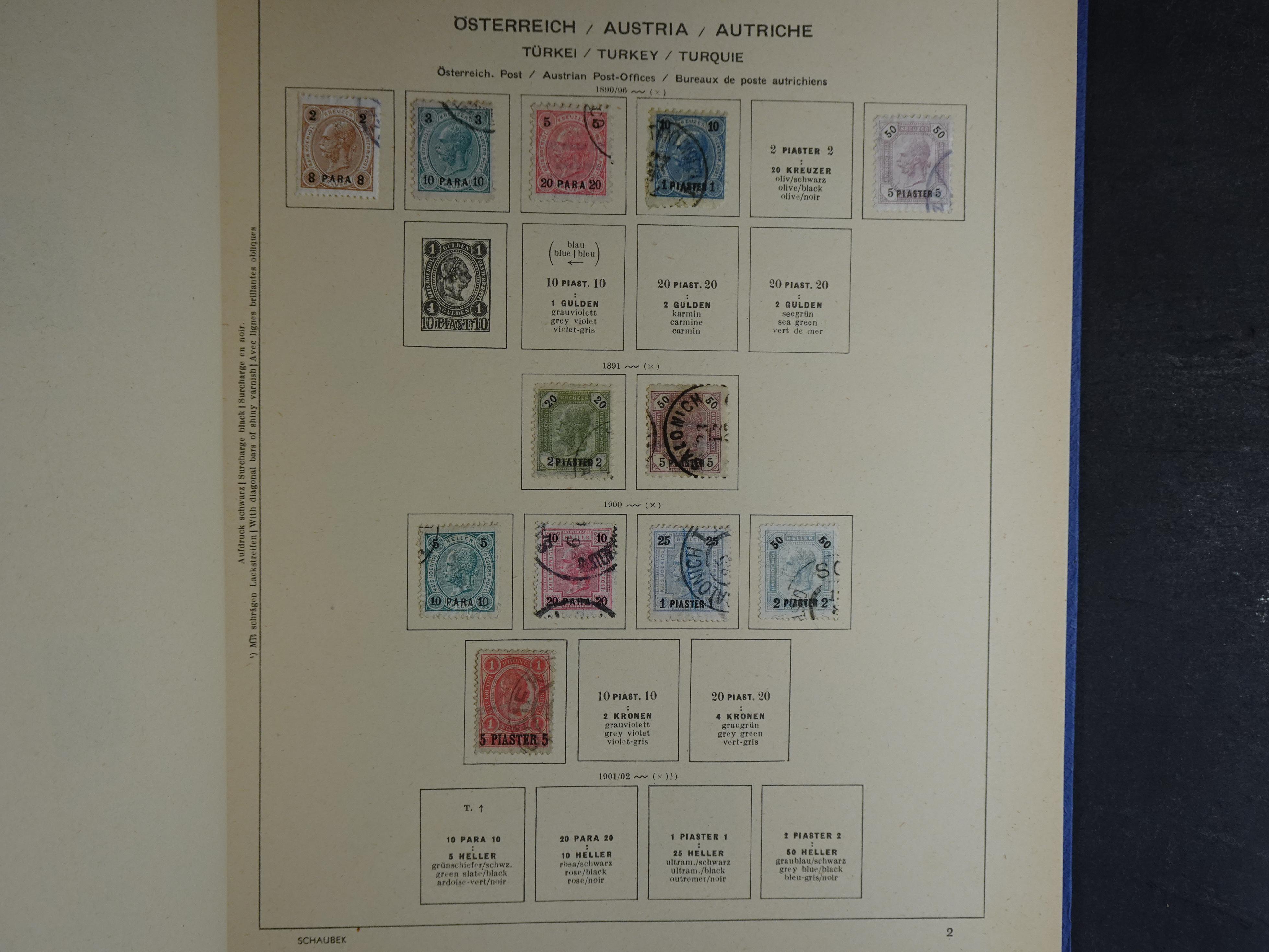 Nette verzameling in Schaubek album.
Bevat ook wat back of the book. 83