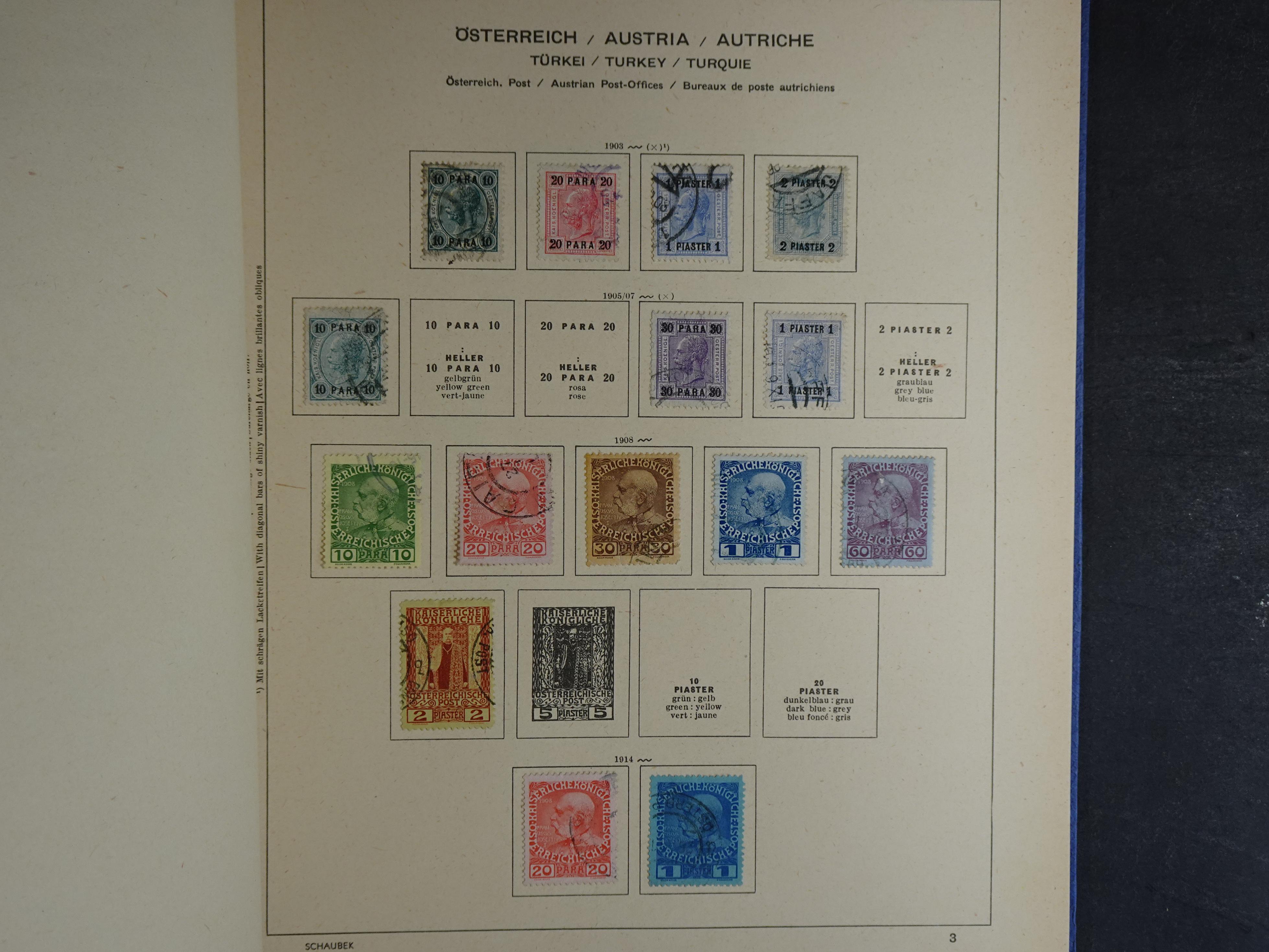 Nette verzameling in Schaubek album.
Bevat ook wat back of the book. 84