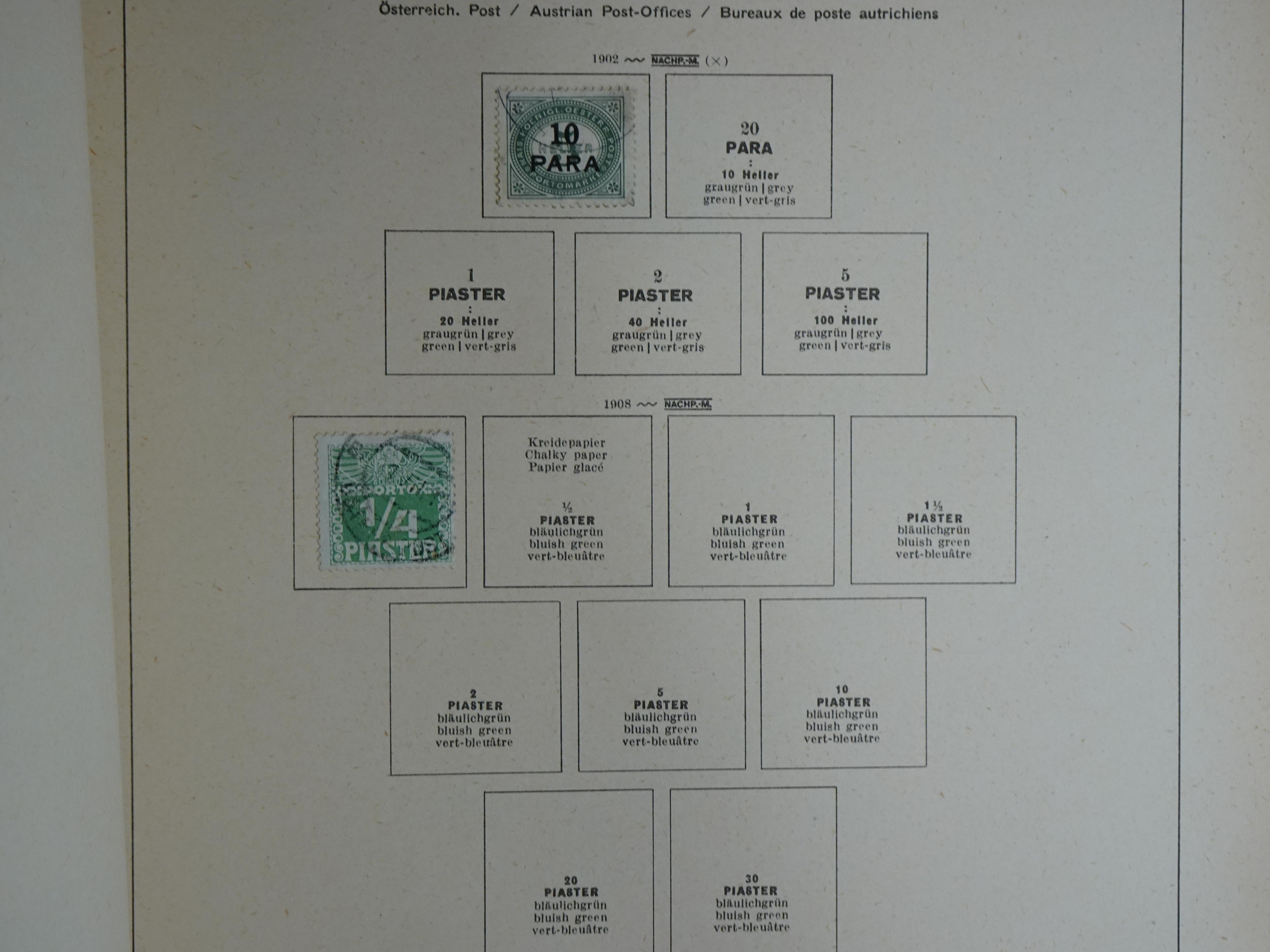 Nette verzameling in Schaubek album.
Bevat ook wat back of the book. 85