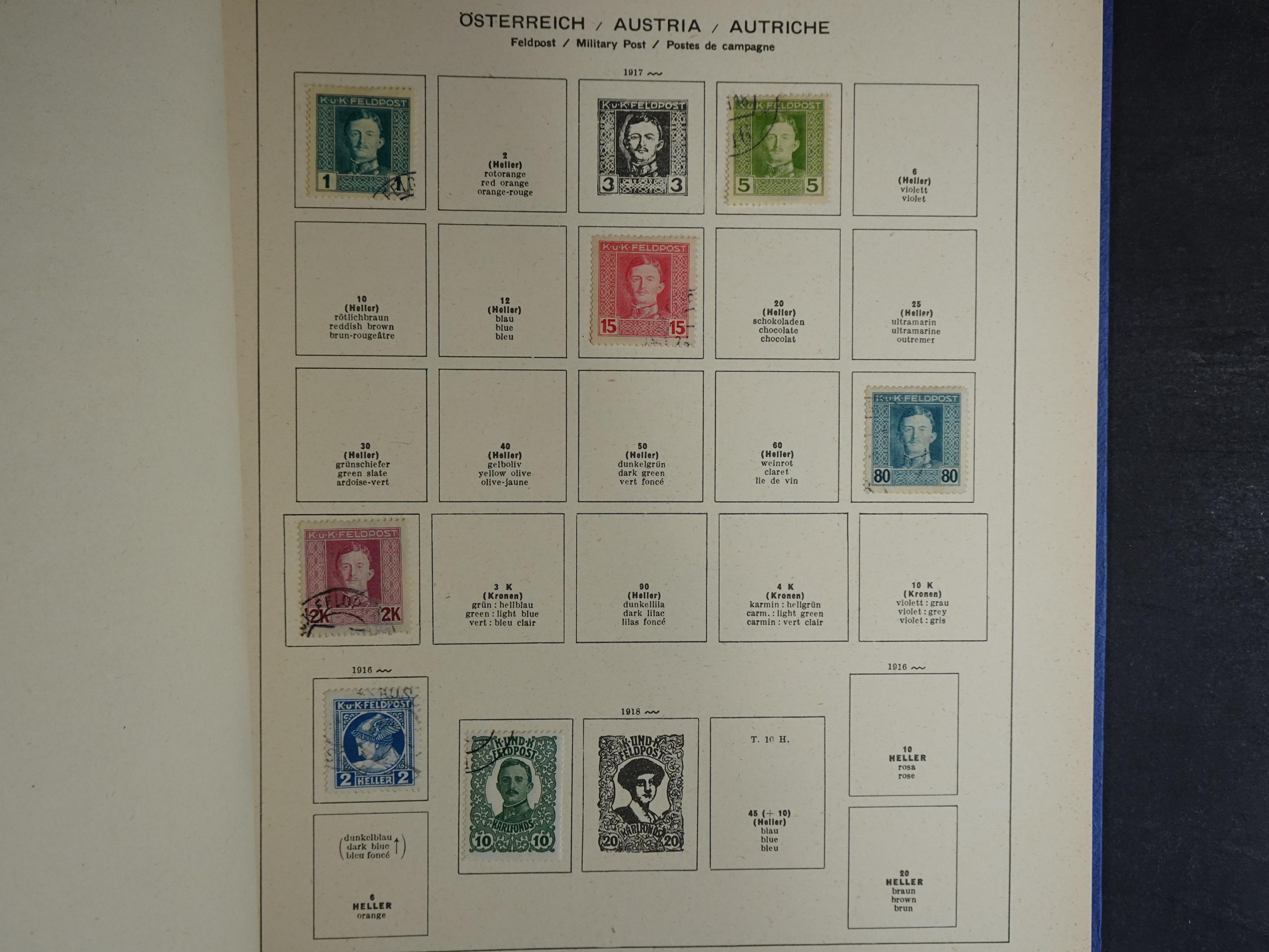 Nette verzameling in Schaubek album.
Bevat ook wat back of the book. 88