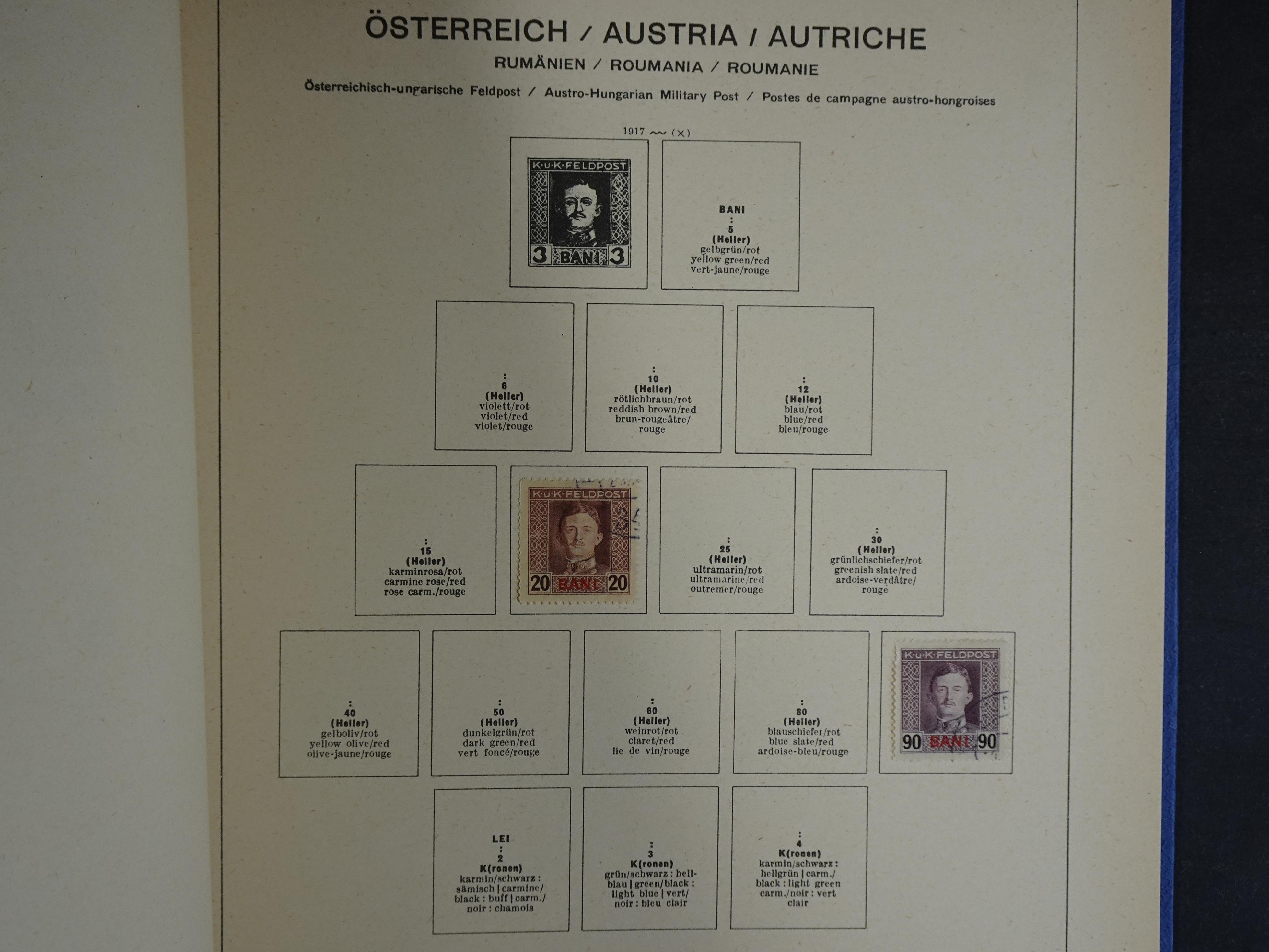 Nette verzameling in Schaubek album.
Bevat ook wat back of the book. 91