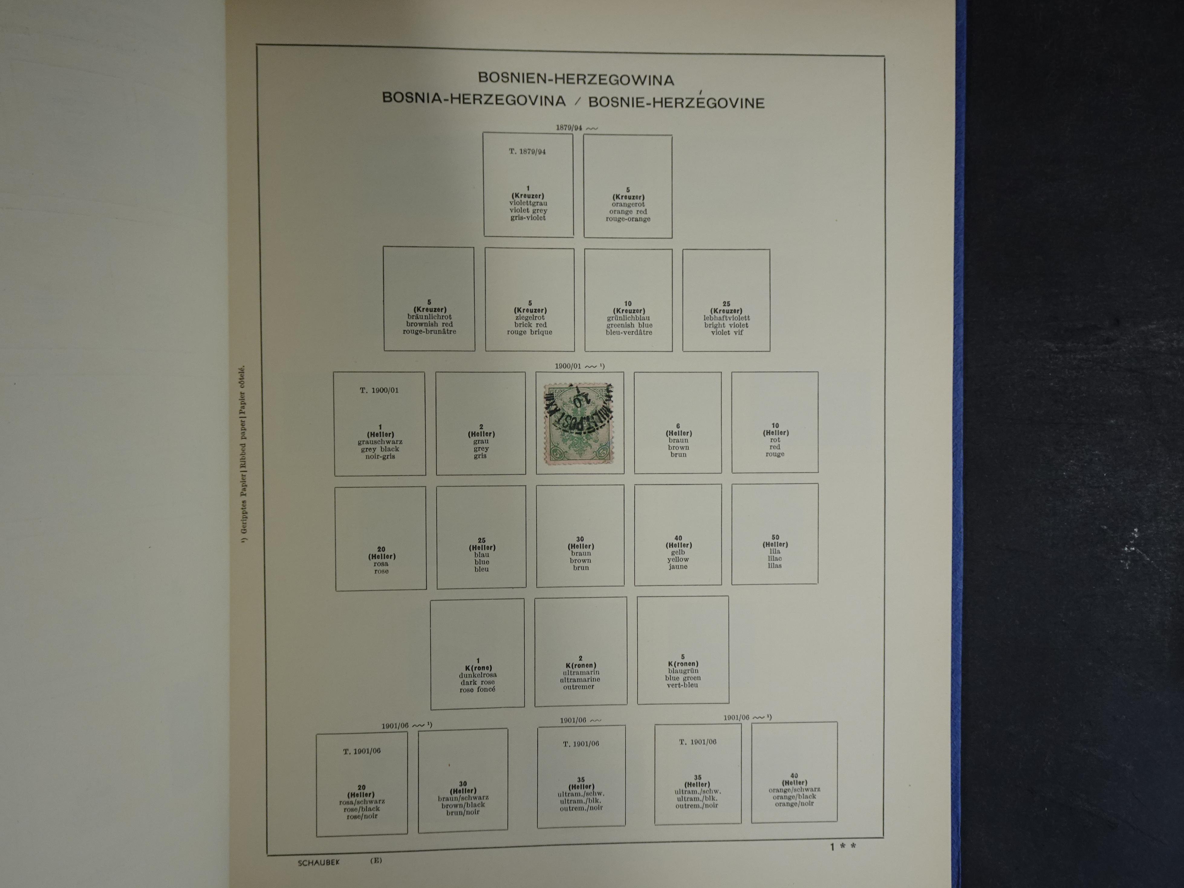 Nette verzameling in Schaubek album.
Bevat ook wat back of the book. 95