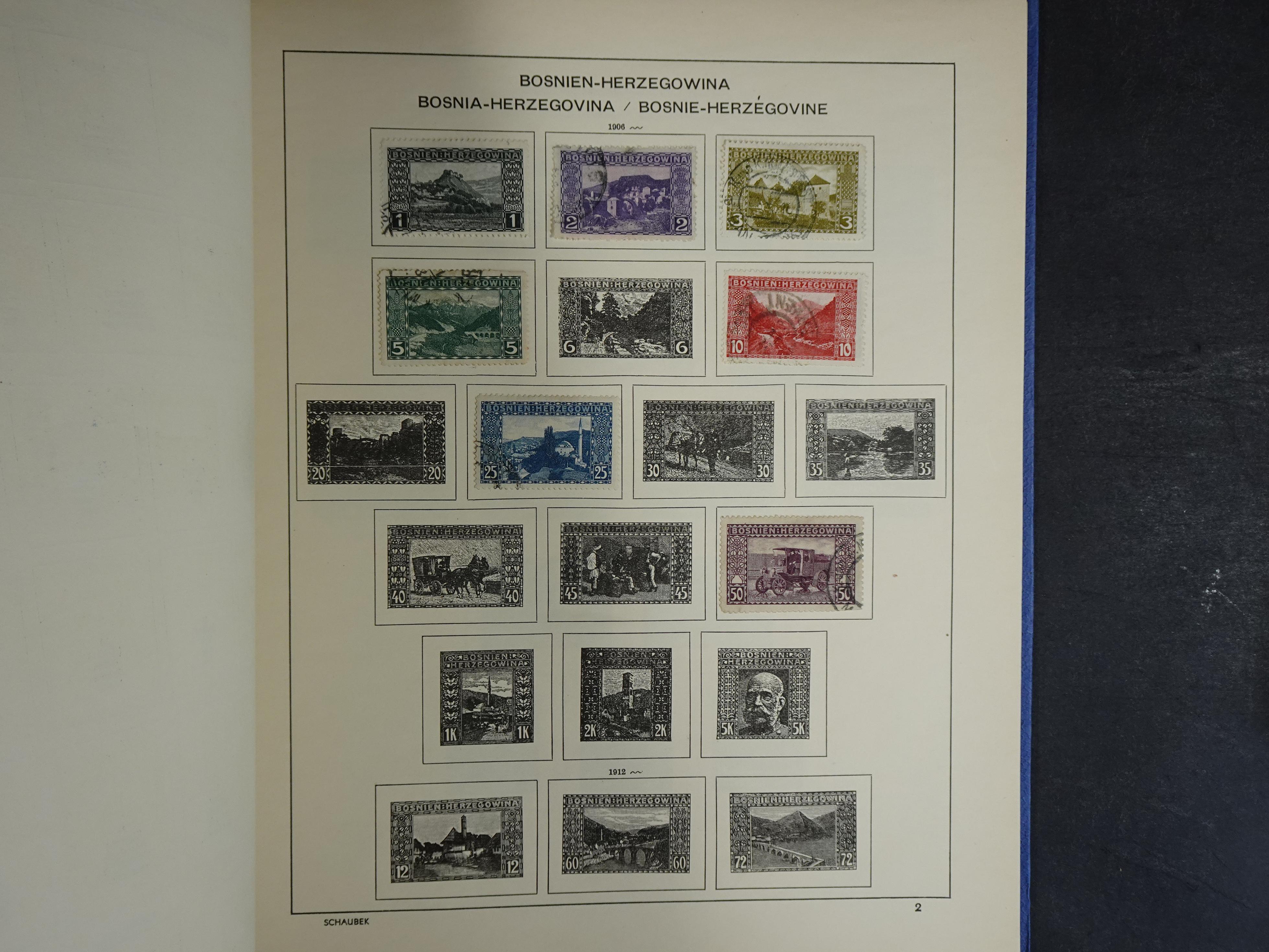 Nette verzameling in Schaubek album.
Bevat ook wat back of the book. 96