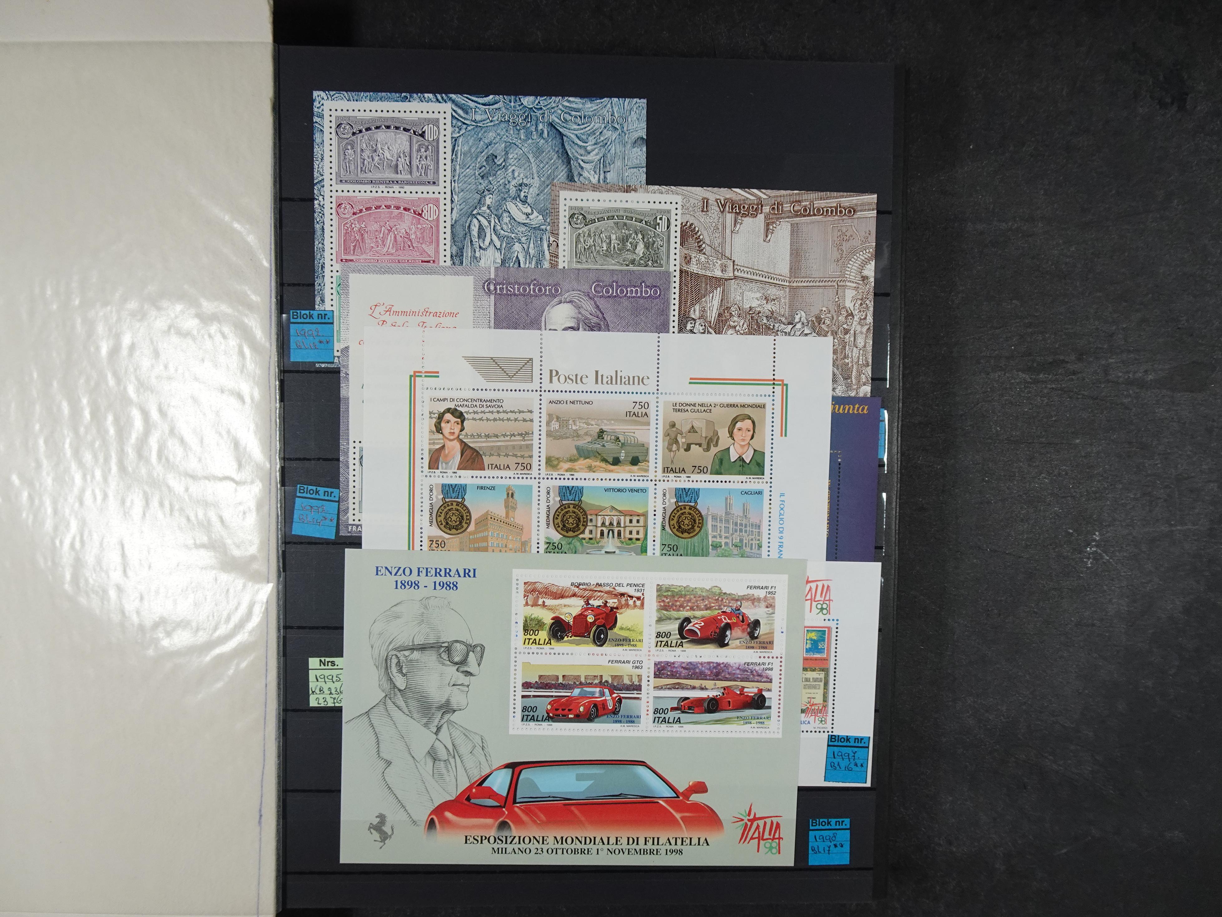 Mooie partij blokken en kleinbogen o.a. Belire blokken, San Marino. 3