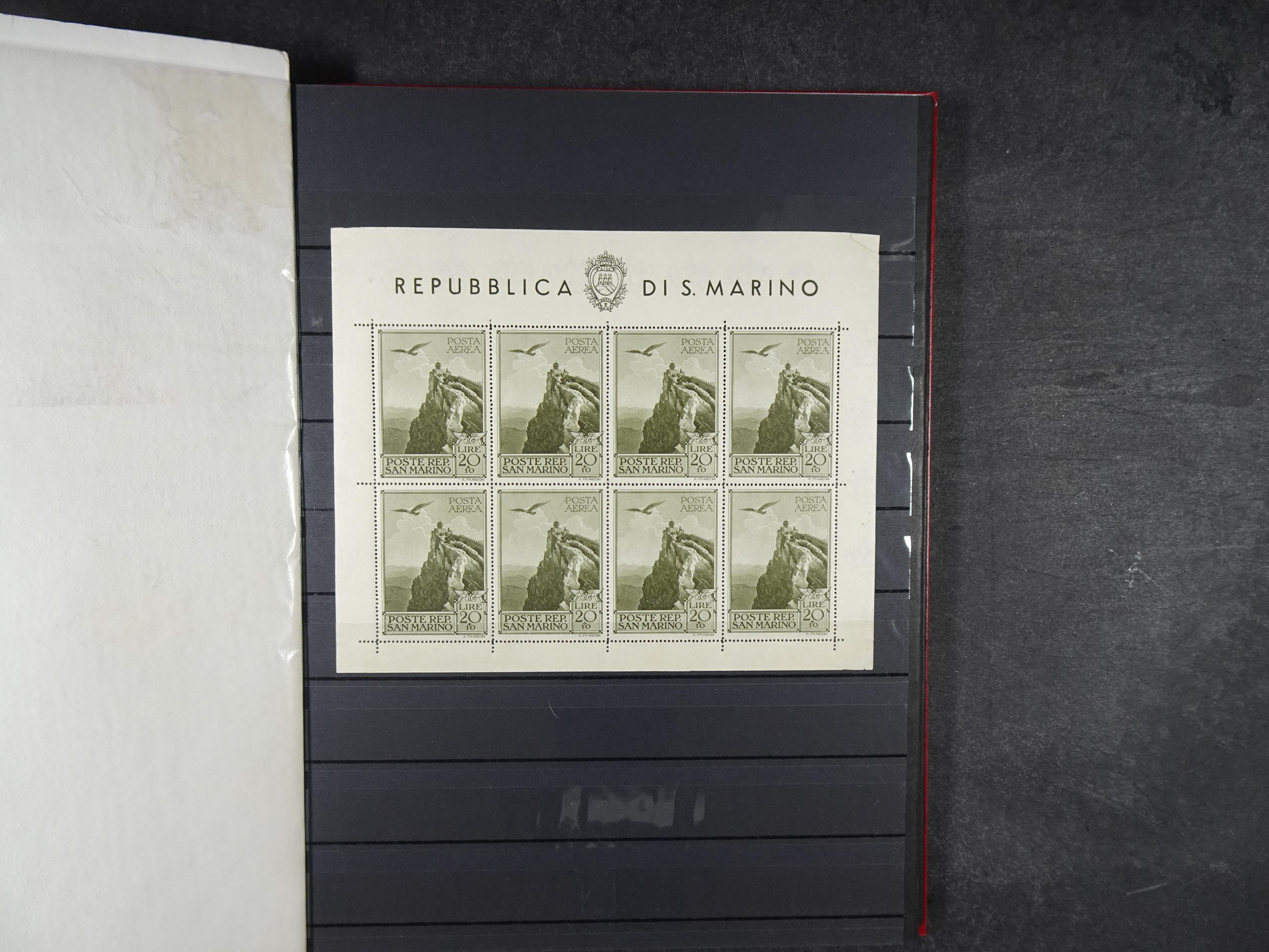 Mooie partij blokken en kleinbogen o.a. Belire blokken, San Marino. 13