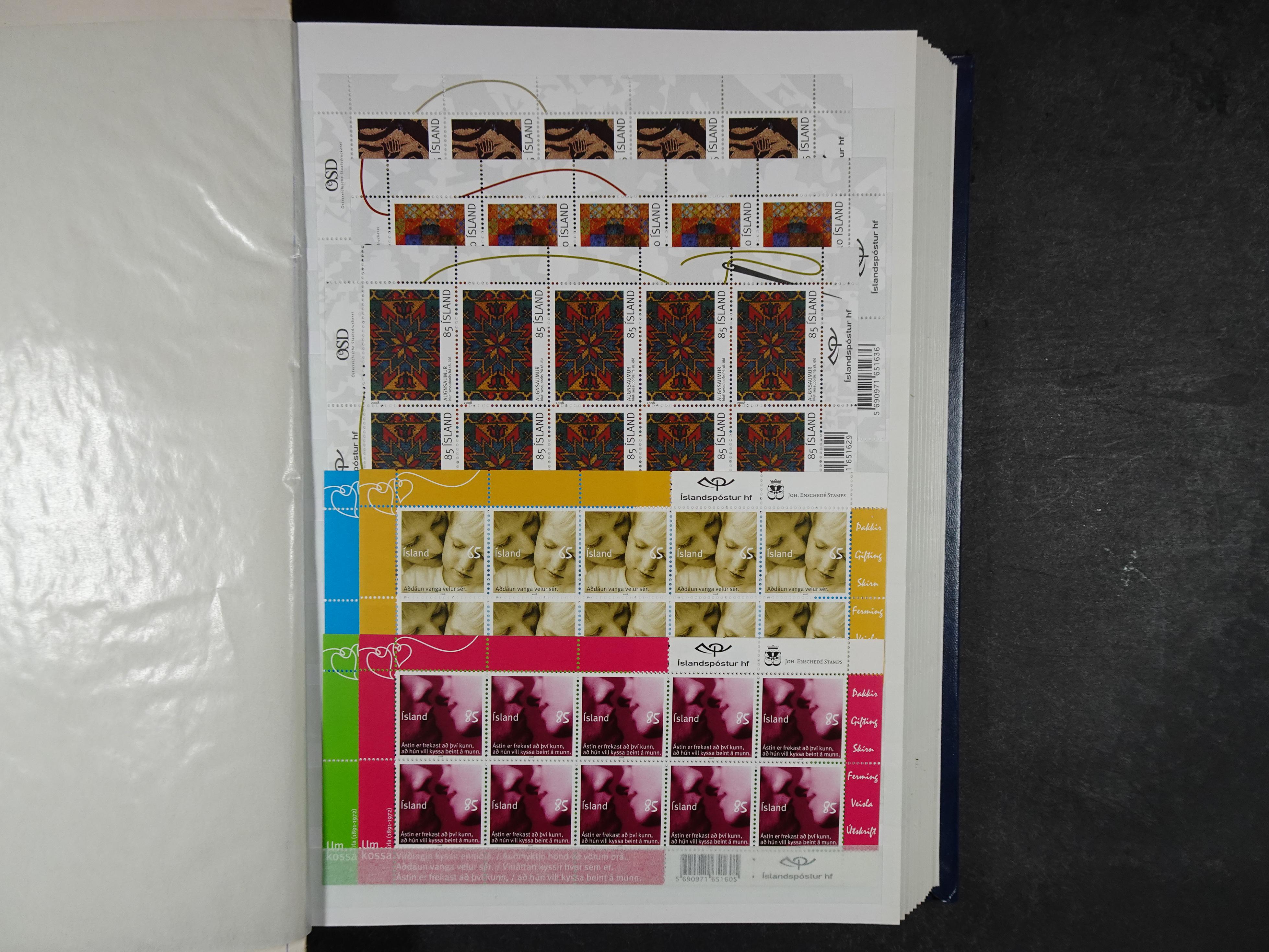 Kleinbogen t/m 2018, zeer hoge cat waarde. 36