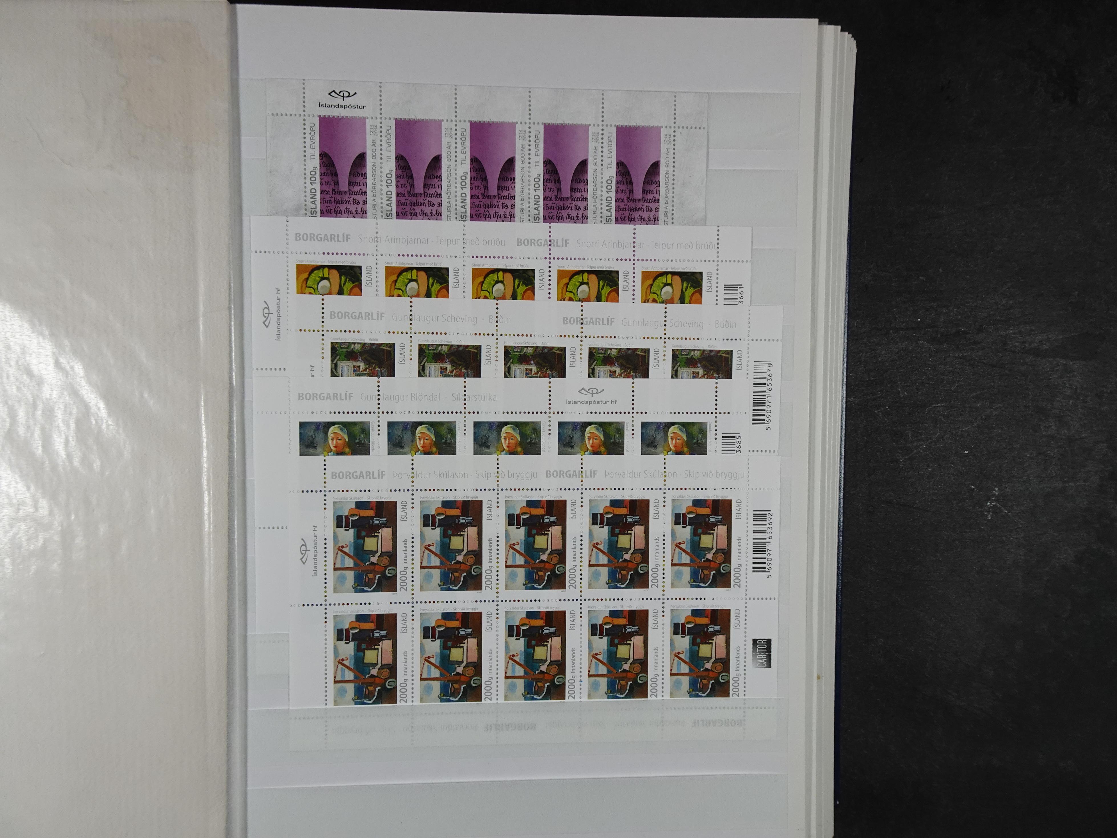 Kleinbogen t/m 2018, zeer hoge cat waarde. 70