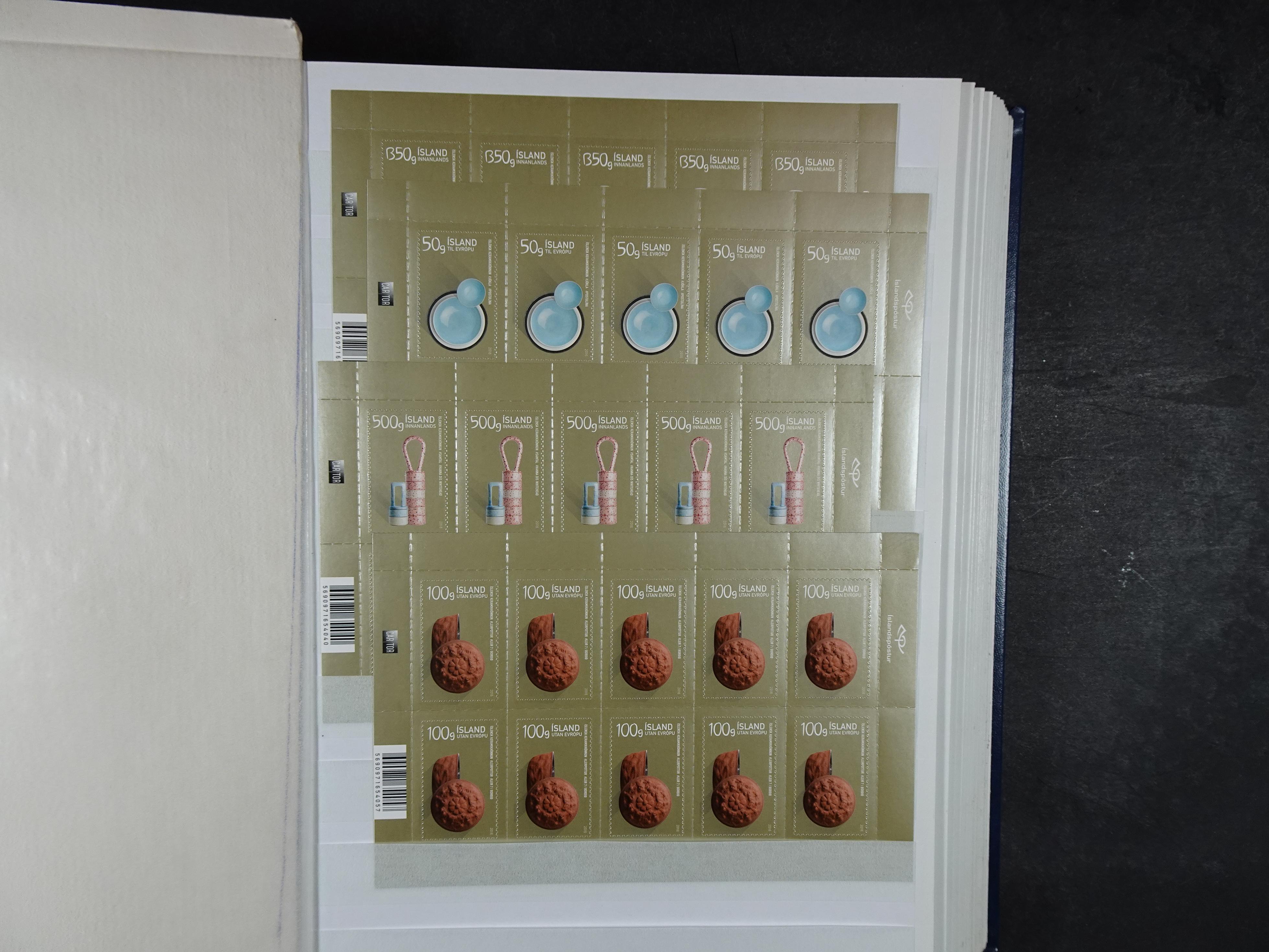 Kleinbogen t/m 2018, zeer hoge cat waarde. 76