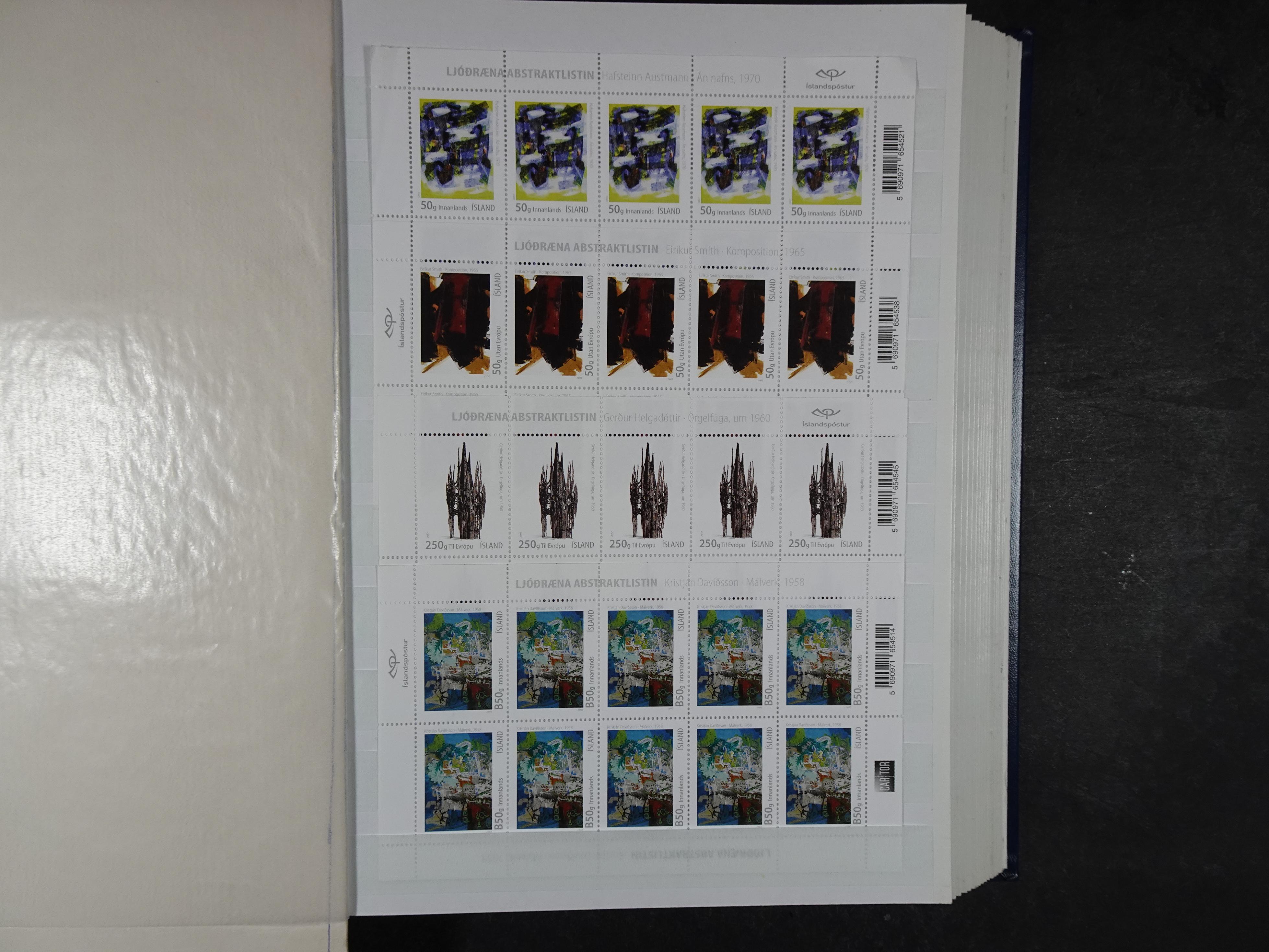 Kleinbogen t/m 2018, zeer hoge cat waarde. 90