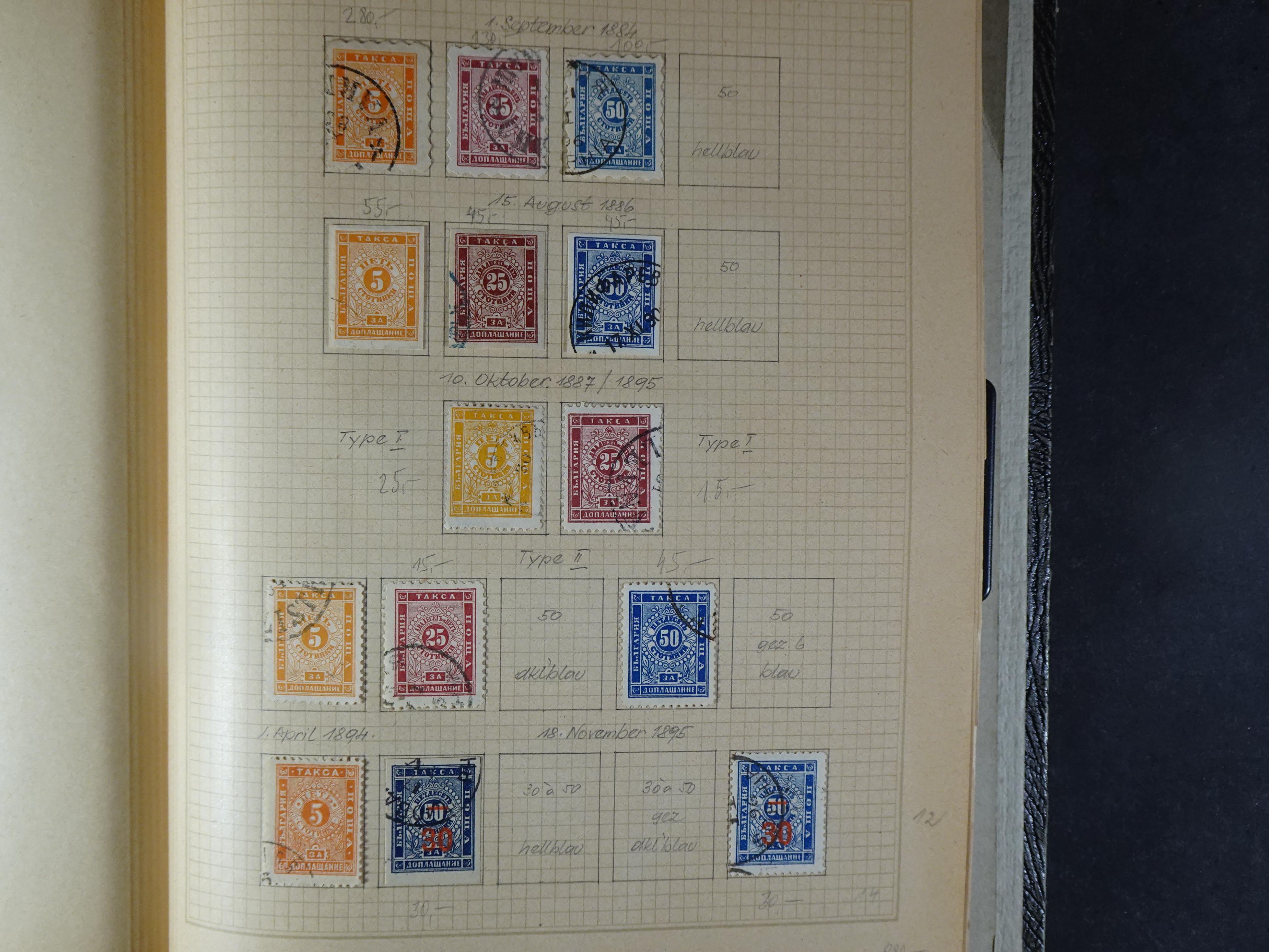 Nette klassieke verzameling 1879 - 1940 met goed materiaal in oud kleinbandje.
Hoge cat. waarde. 29