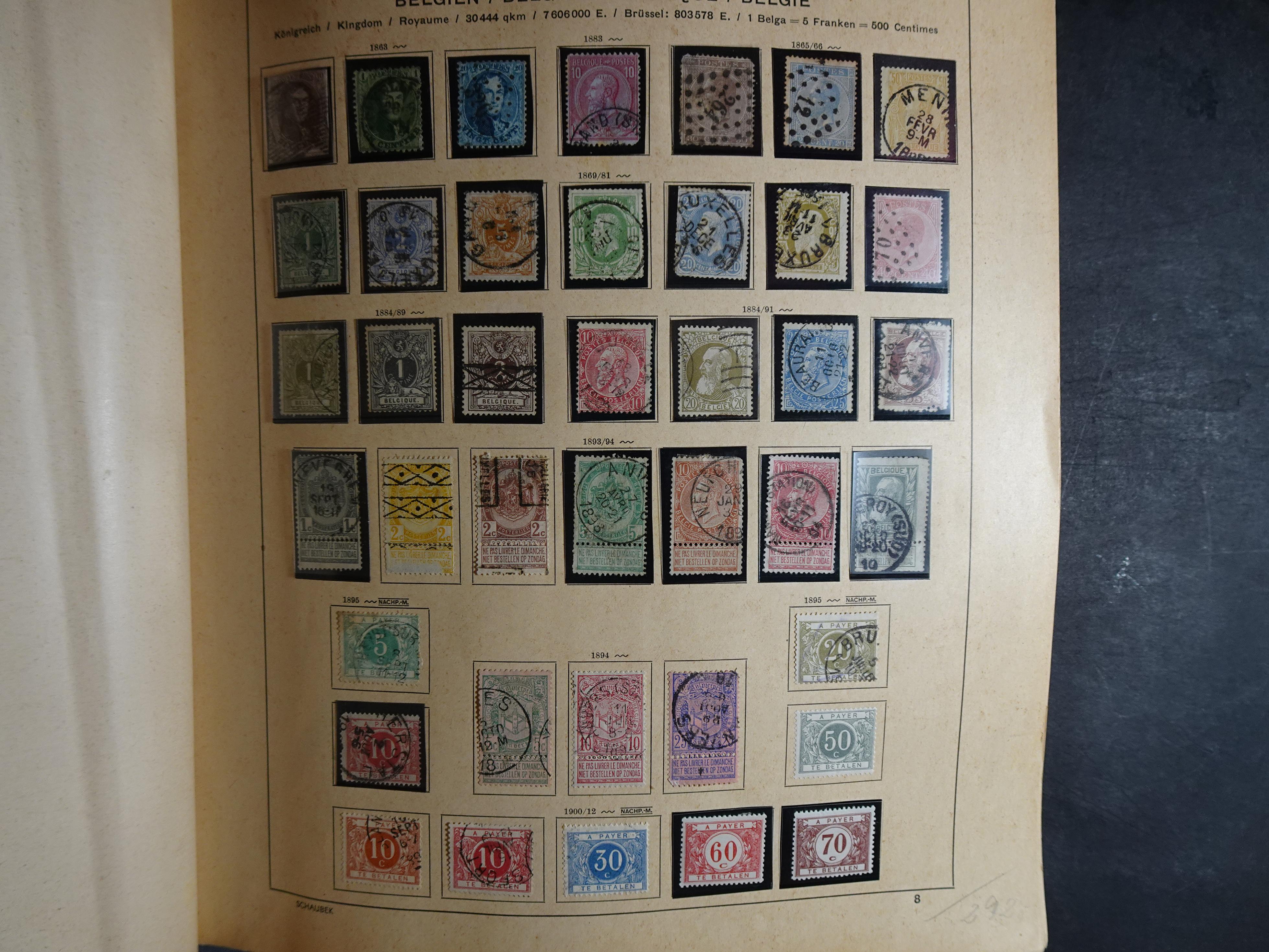 Mooie klassieke verzameling zeer goed gevulde Schaubek album. 3