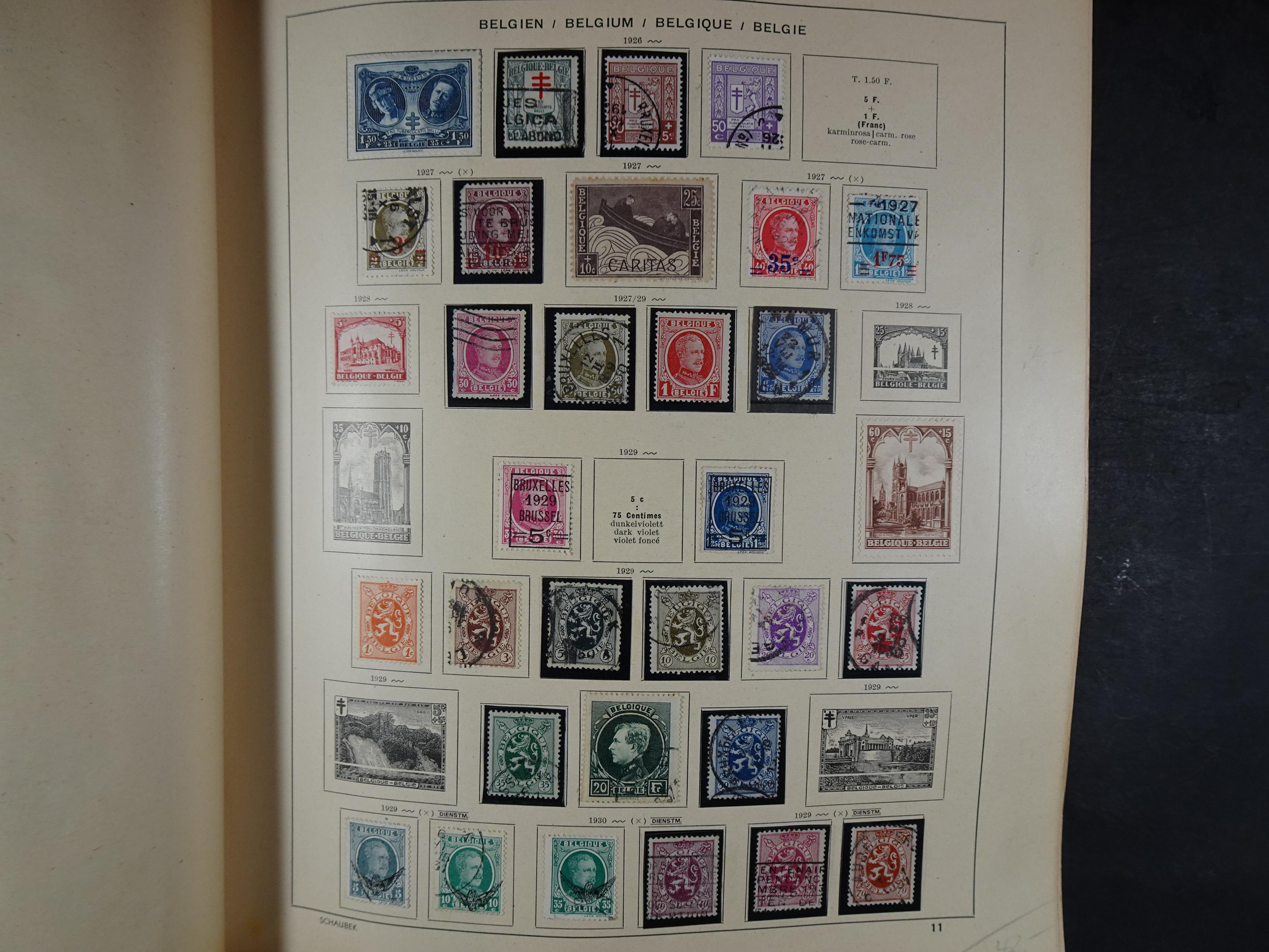 Mooie klassieke verzameling zeer goed gevulde Schaubek album. 6