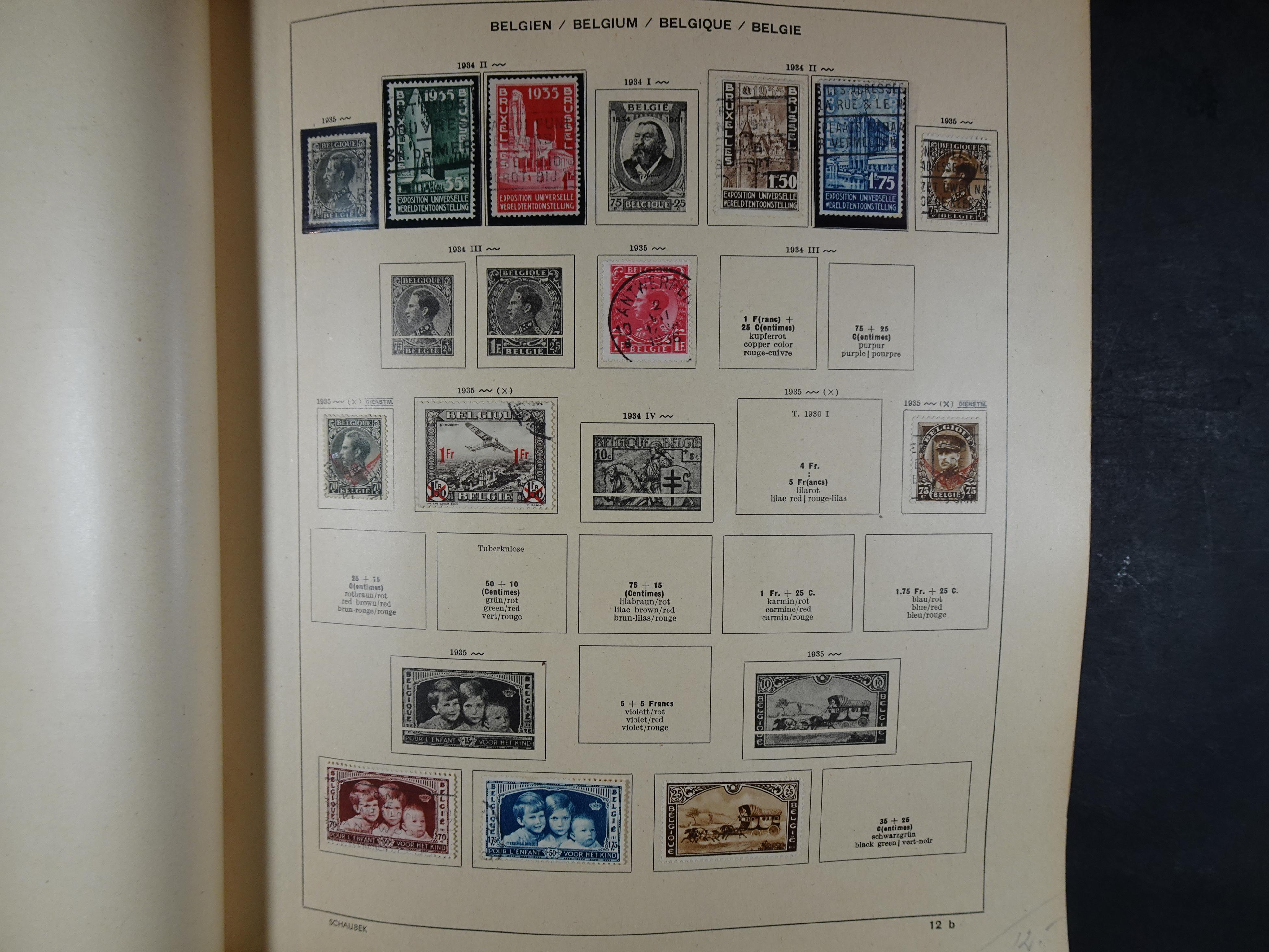 Mooie klassieke verzameling zeer goed gevulde Schaubek album. 9