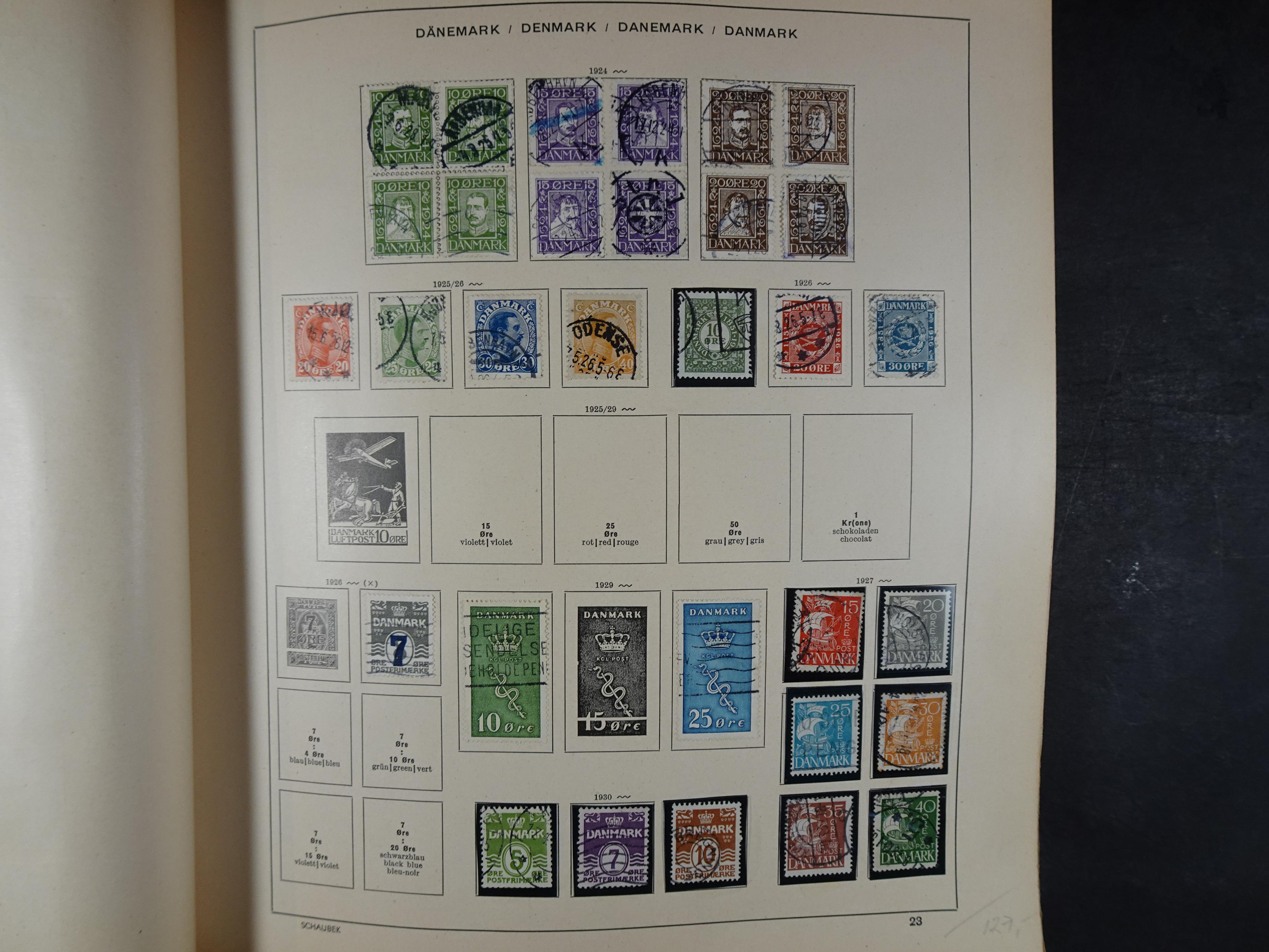 Mooie klassieke verzameling zeer goed gevulde Schaubek album. 35