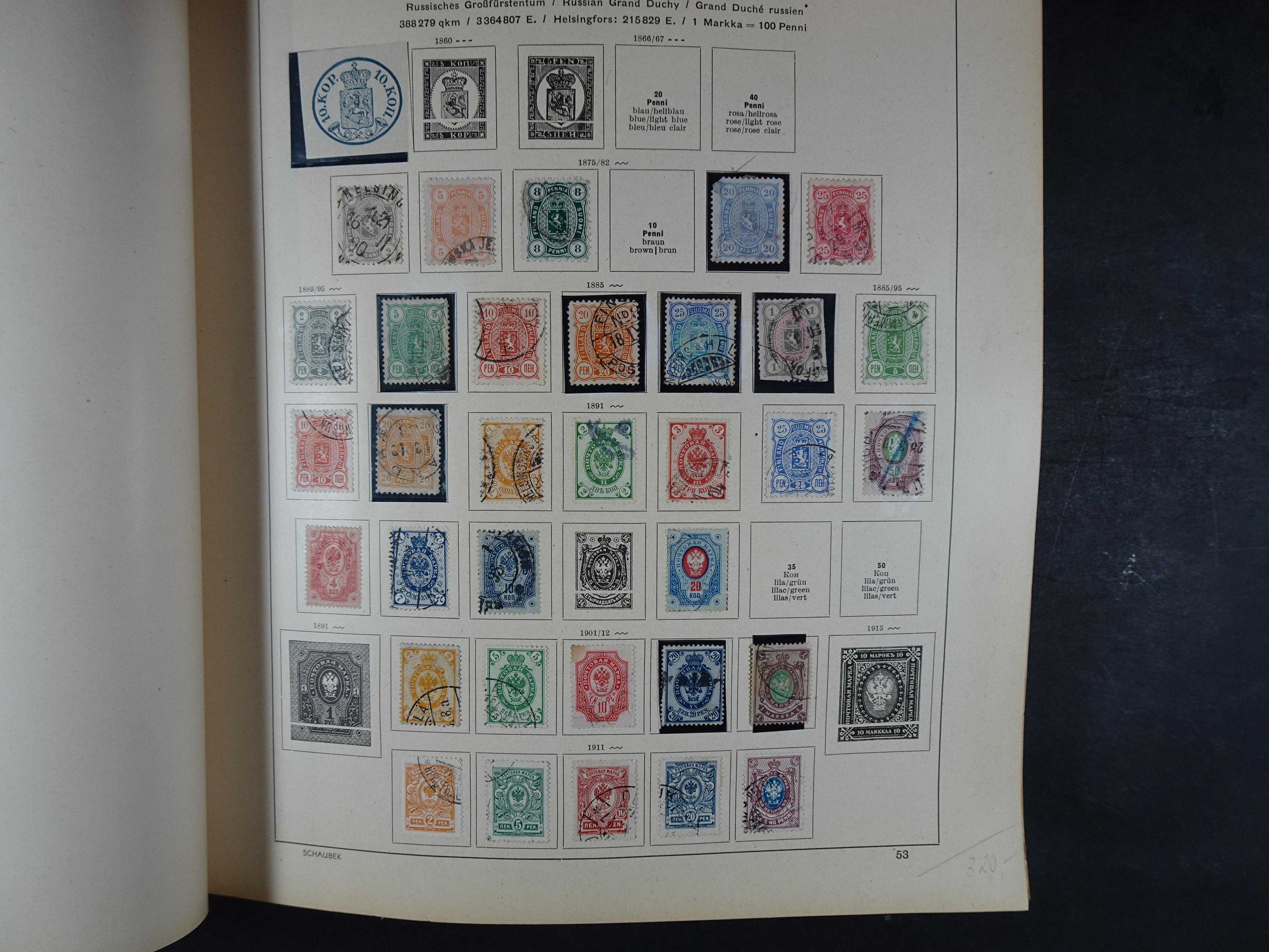 Mooie klassieke verzameling zeer goed gevulde Schaubek album. 44