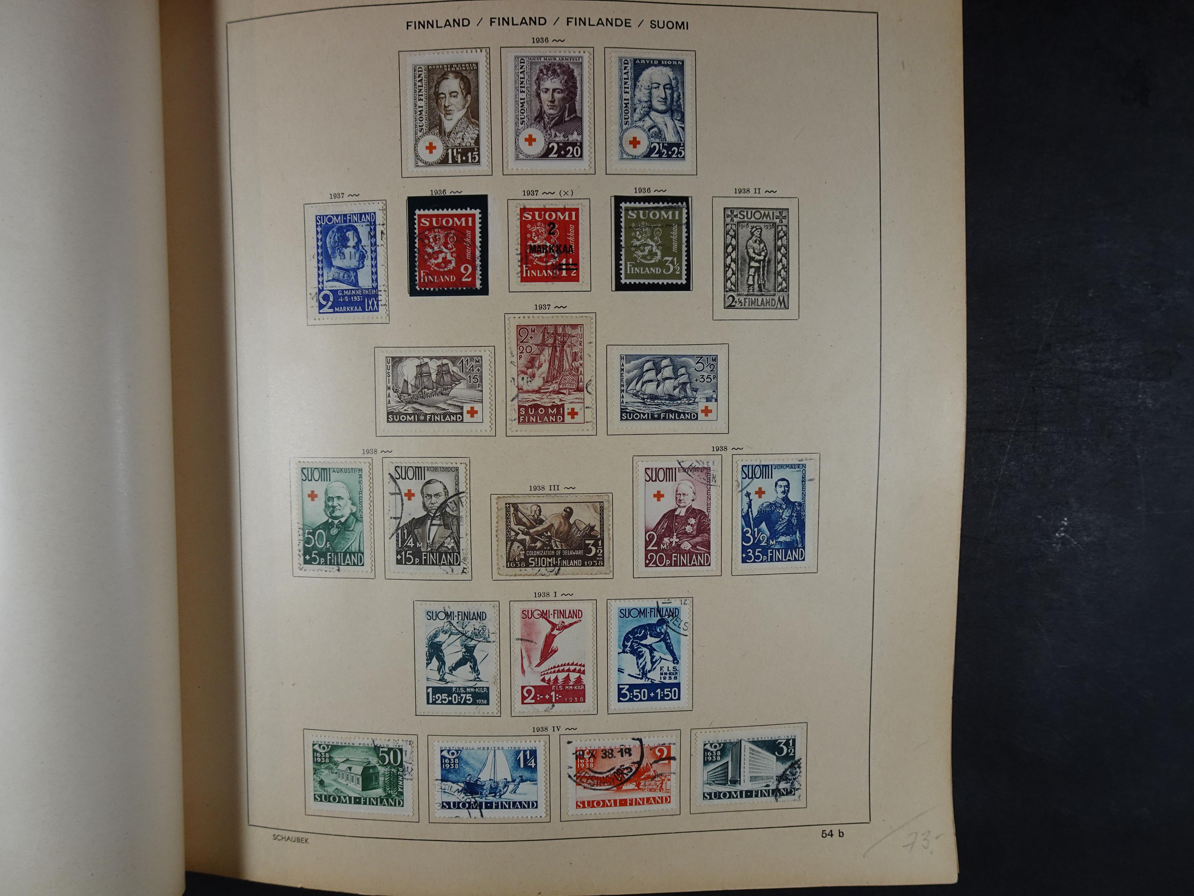 Mooie klassieke verzameling zeer goed gevulde Schaubek album. 48