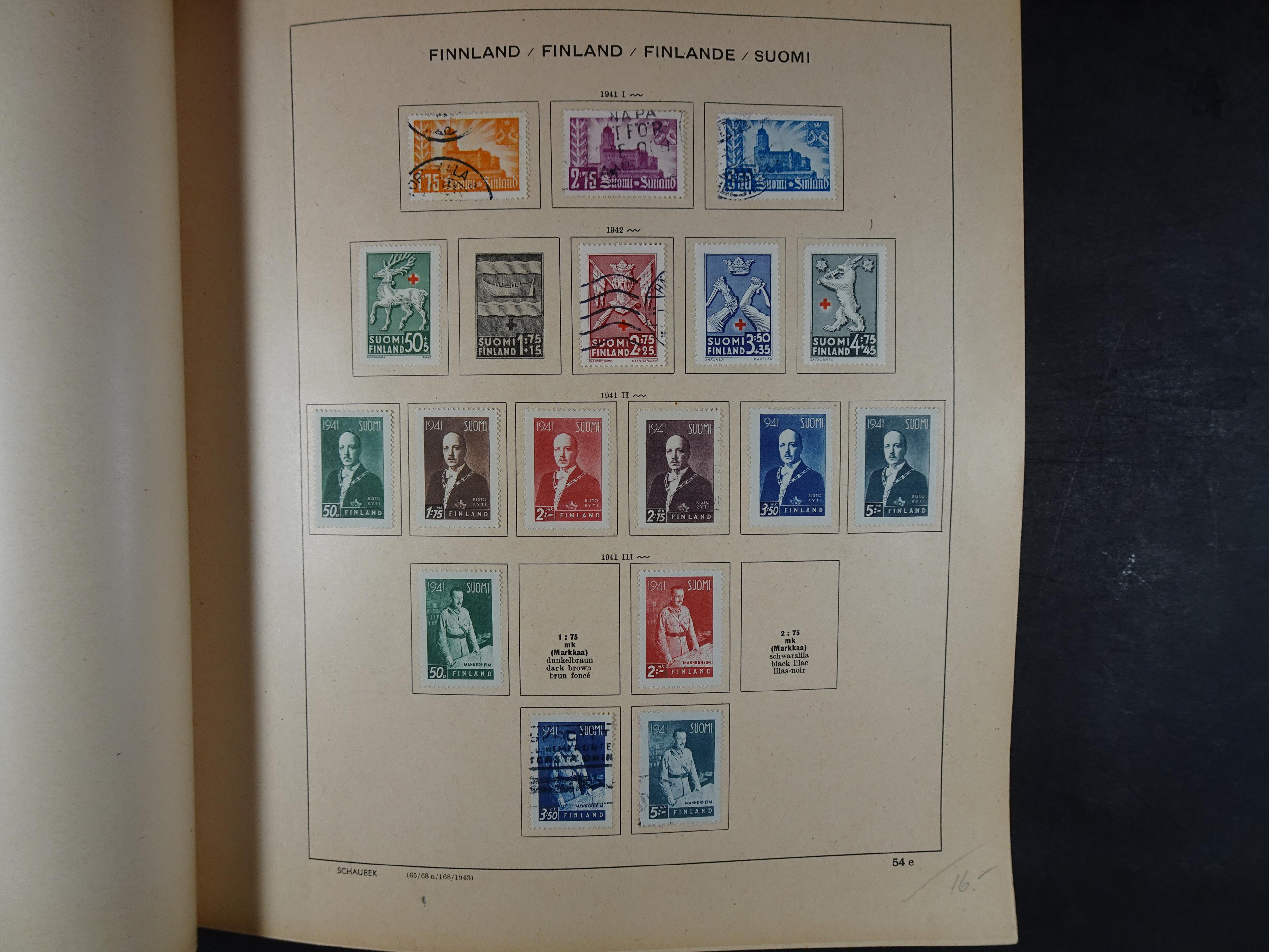 Mooie klassieke verzameling zeer goed gevulde Schaubek album. 51