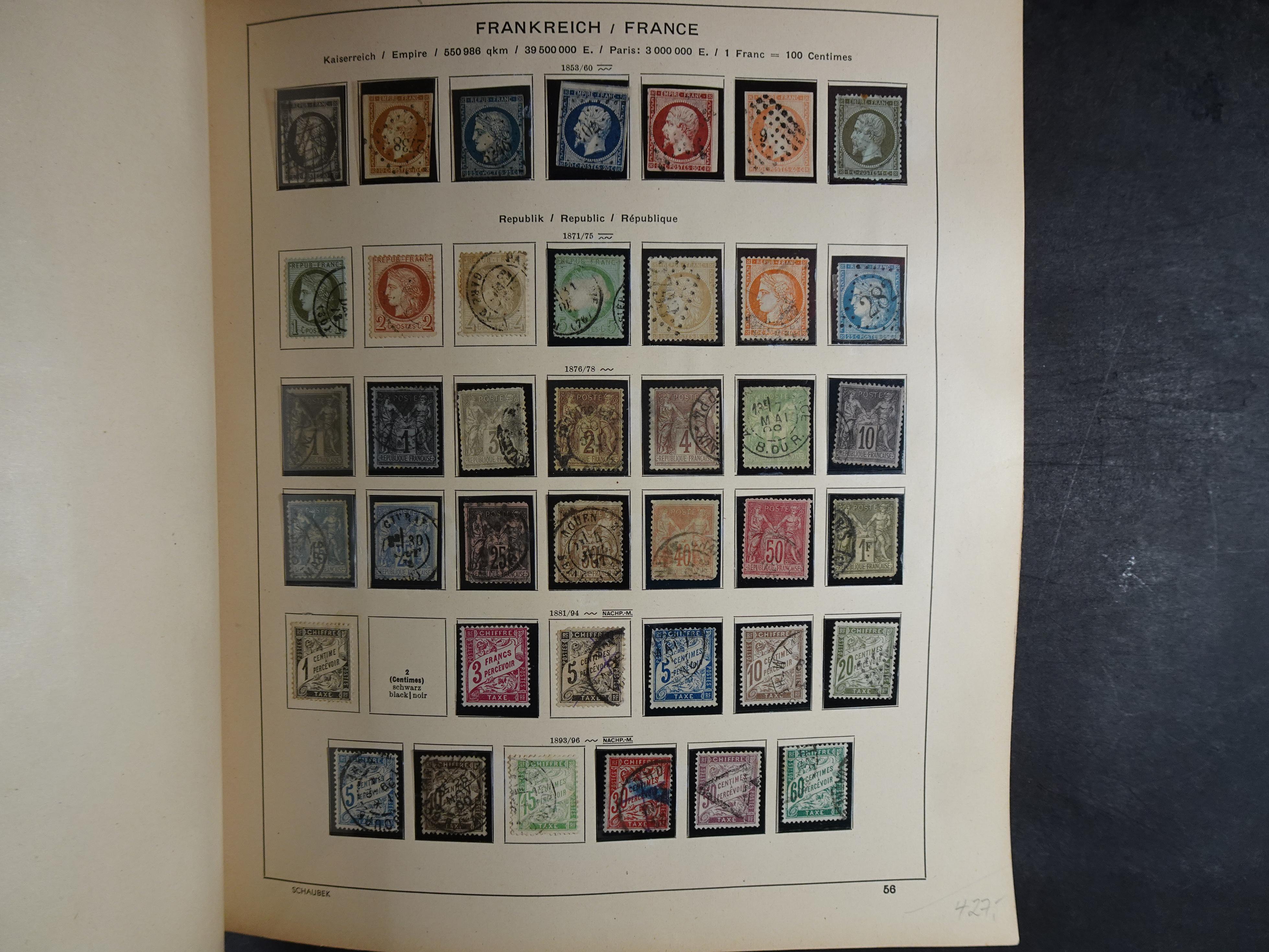 Mooie klassieke verzameling zeer goed gevulde Schaubek album. 53