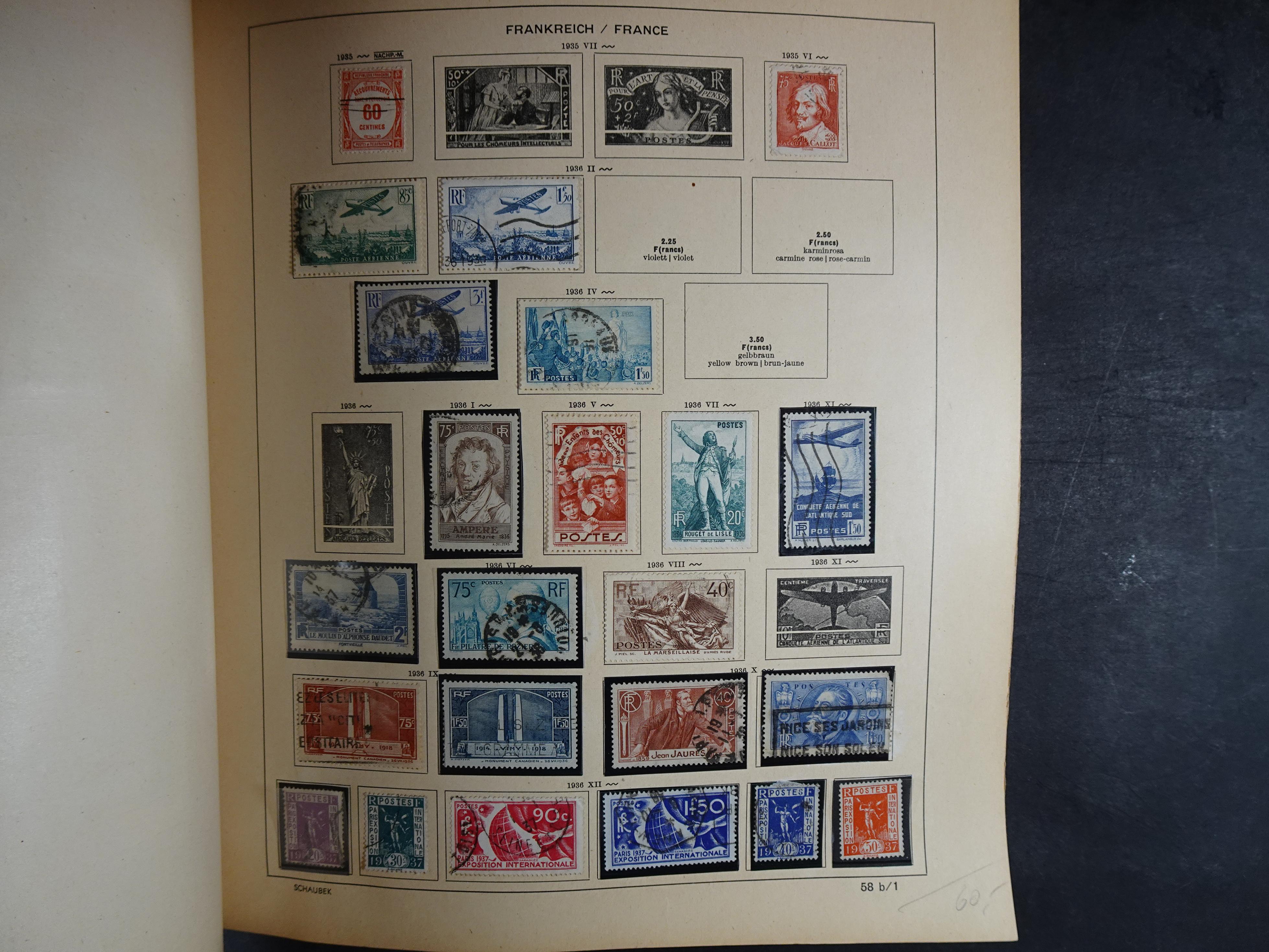 Mooie klassieke verzameling zeer goed gevulde Schaubek album. 57