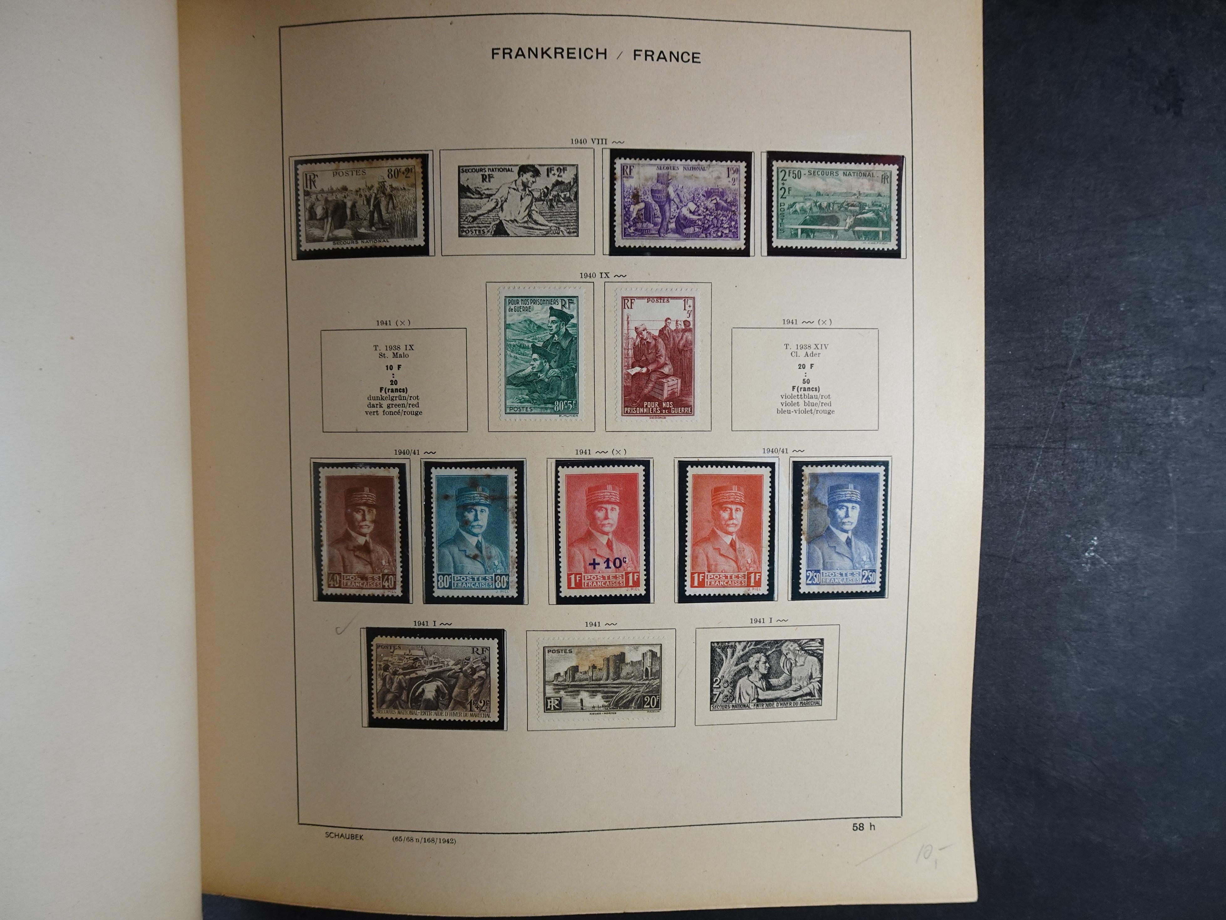 Mooie klassieke verzameling zeer goed gevulde Schaubek album. 63