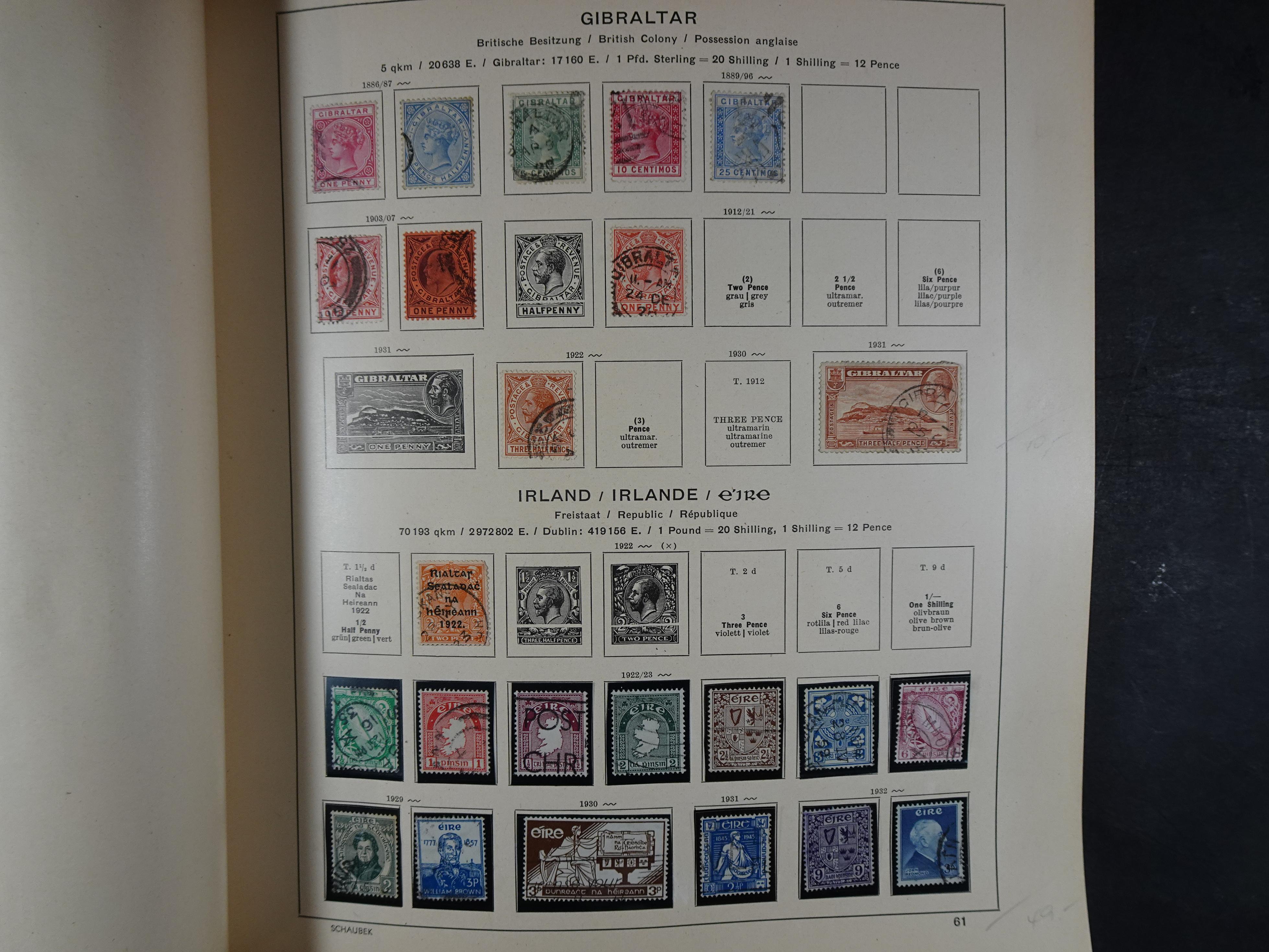 Mooie klassieke verzameling zeer goed gevulde Schaubek album. 68