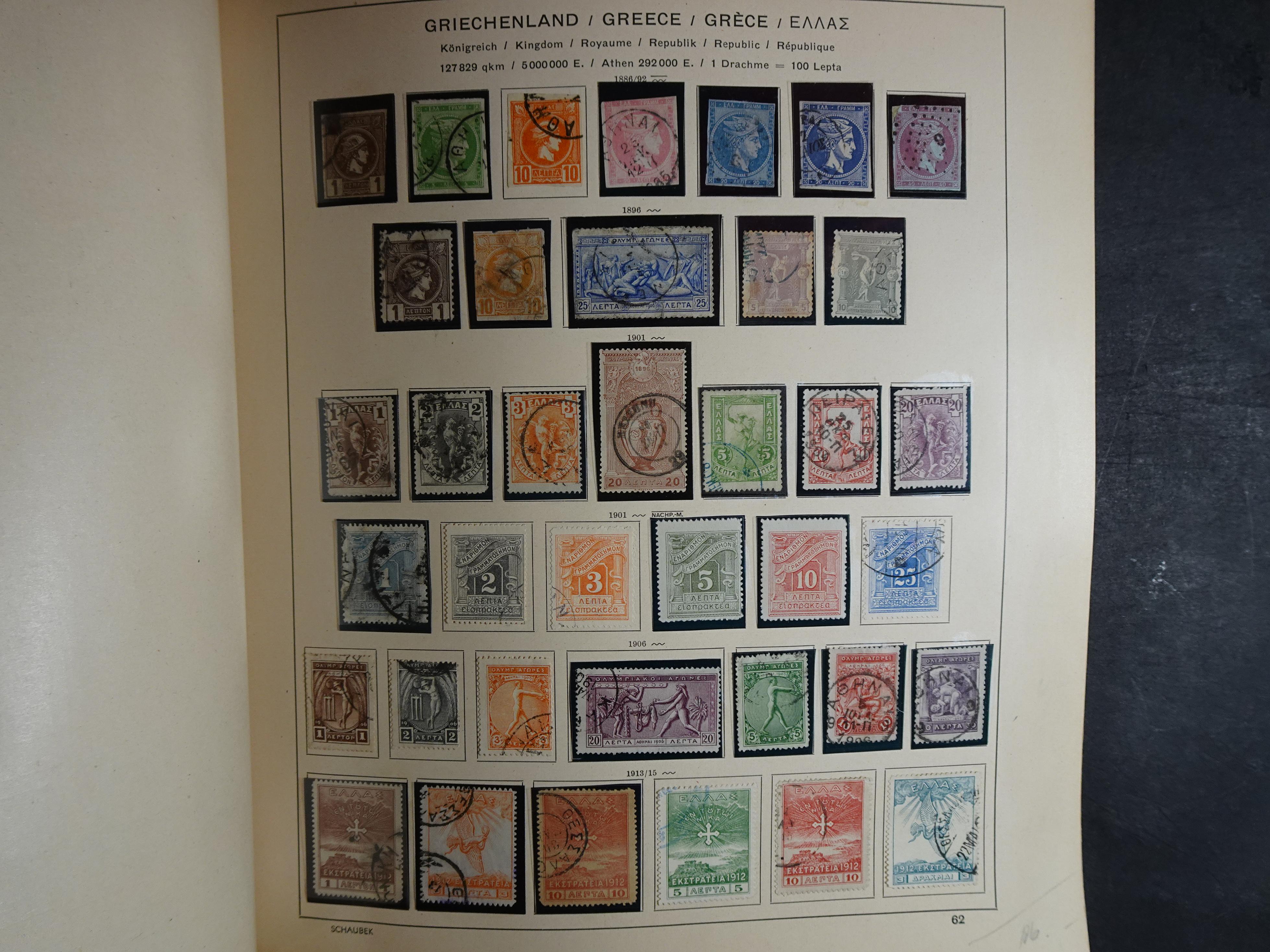 Mooie klassieke verzameling zeer goed gevulde Schaubek album. 69