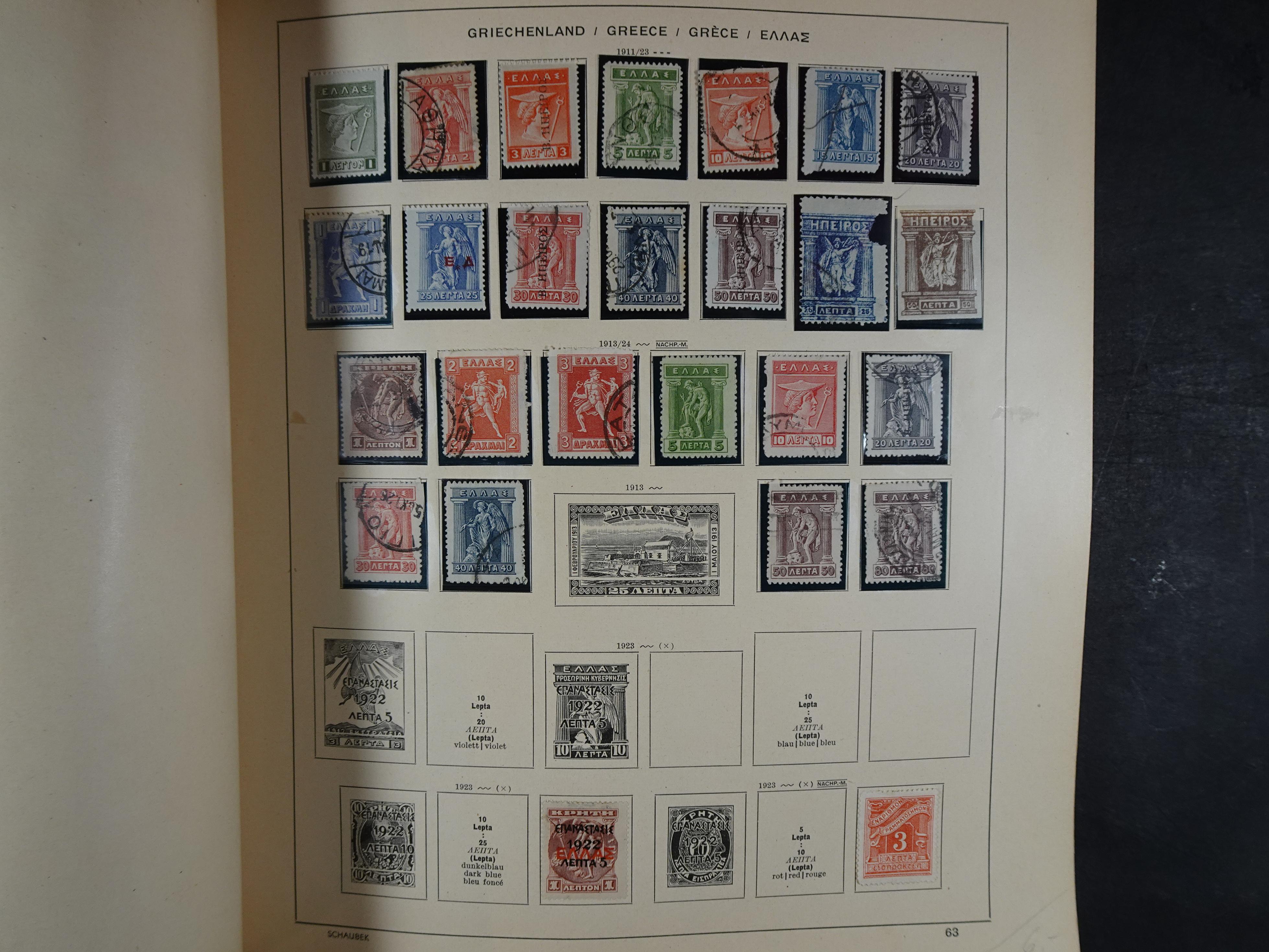 Mooie klassieke verzameling zeer goed gevulde Schaubek album. 70