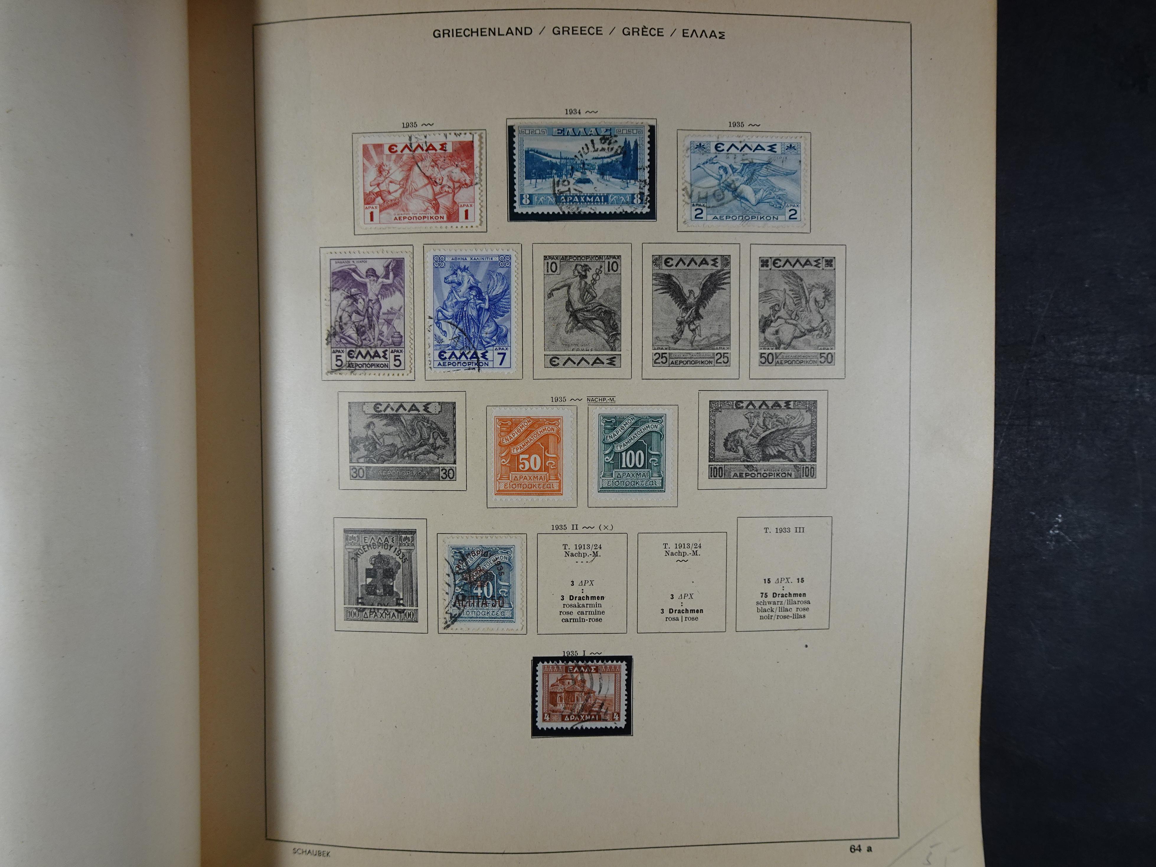 Mooie klassieke verzameling zeer goed gevulde Schaubek album. 72