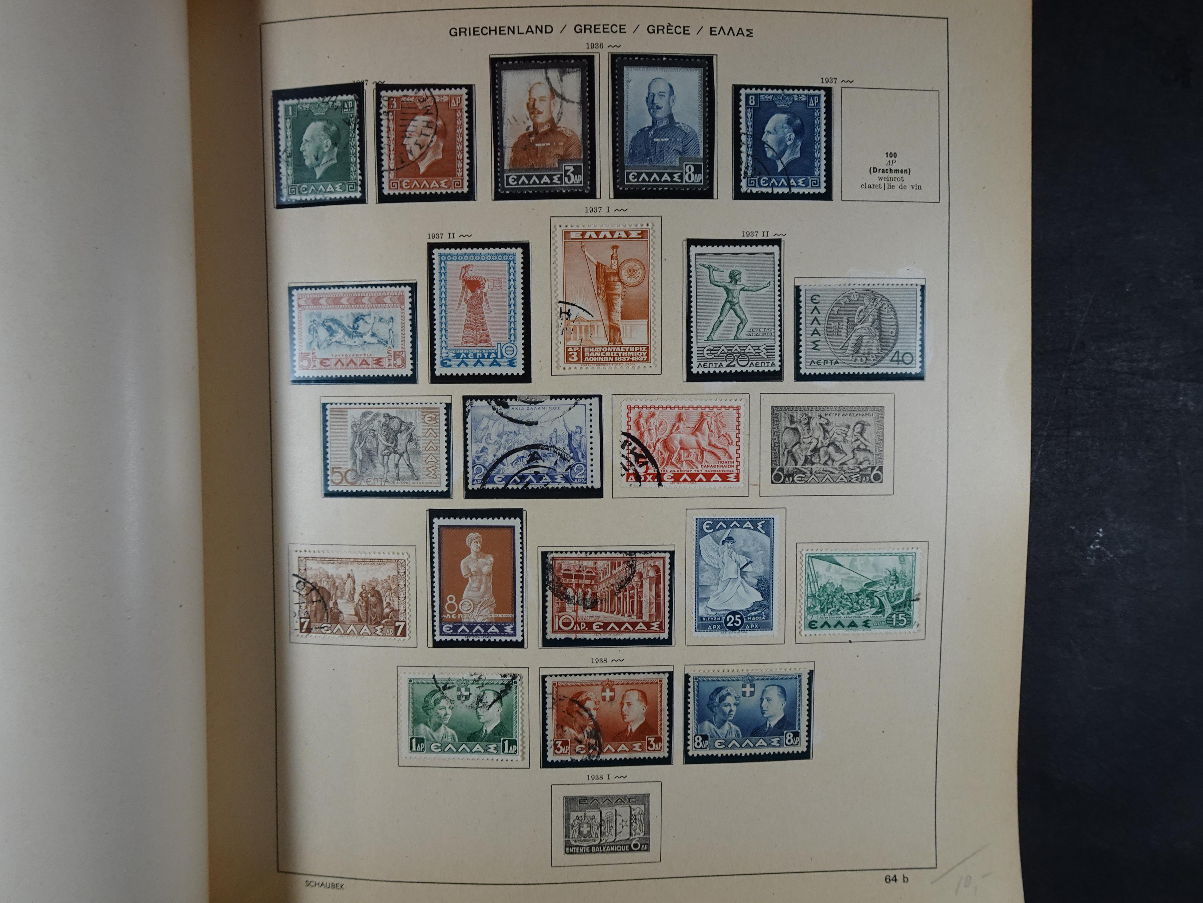 Mooie klassieke verzameling zeer goed gevulde Schaubek album. 73