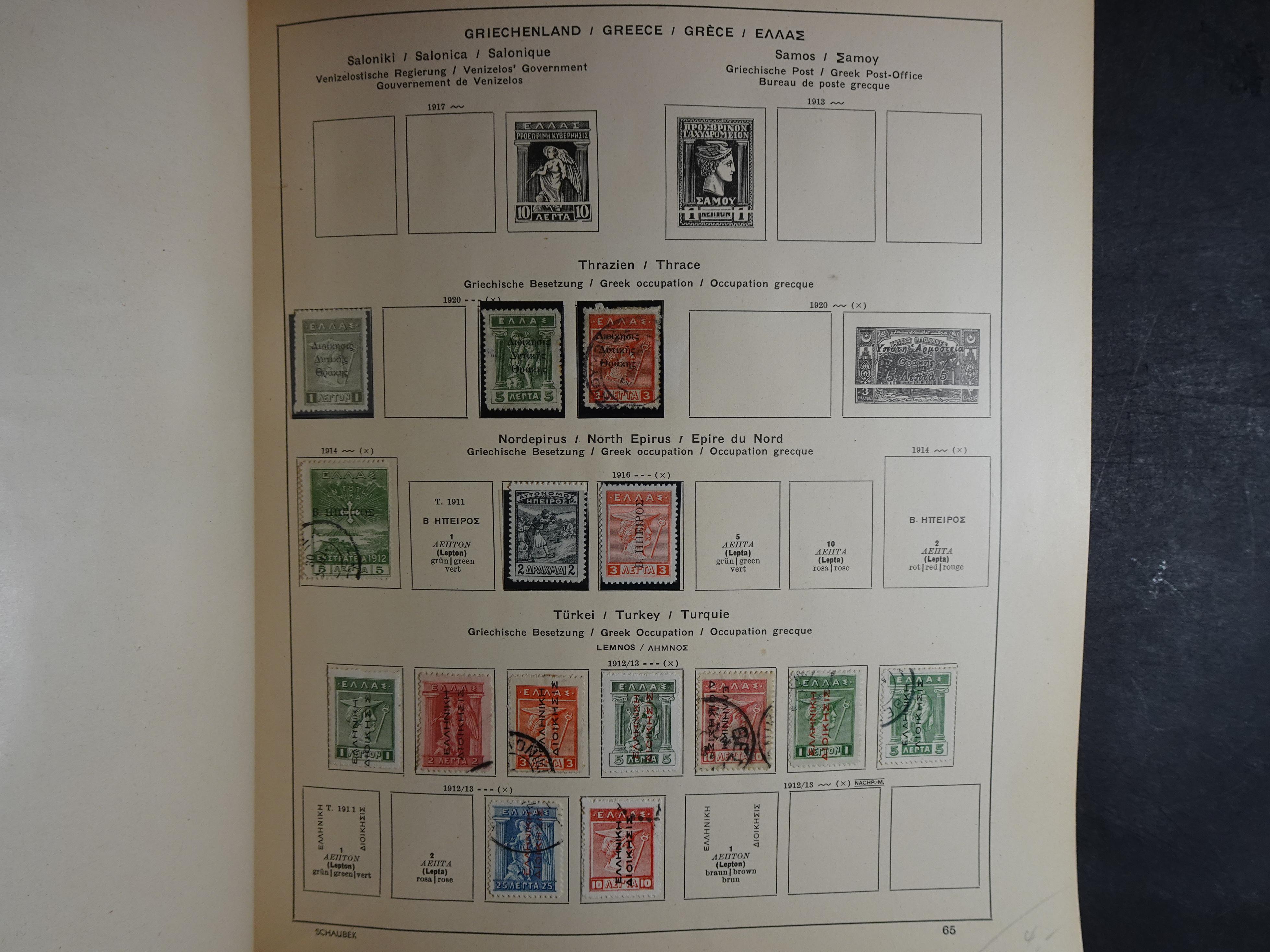 Mooie klassieke verzameling zeer goed gevulde Schaubek album. 74