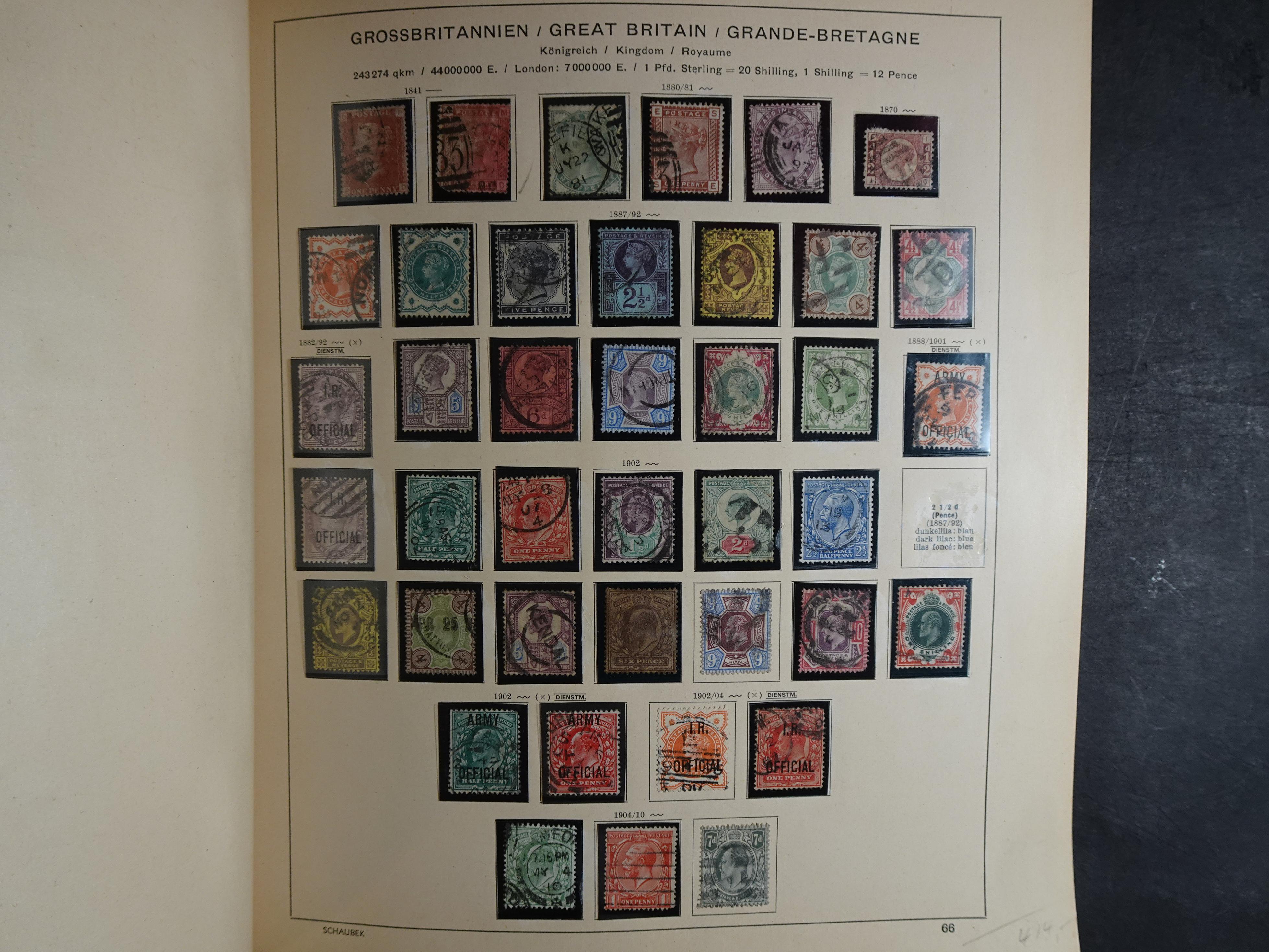 Mooie klassieke verzameling zeer goed gevulde Schaubek album. 75