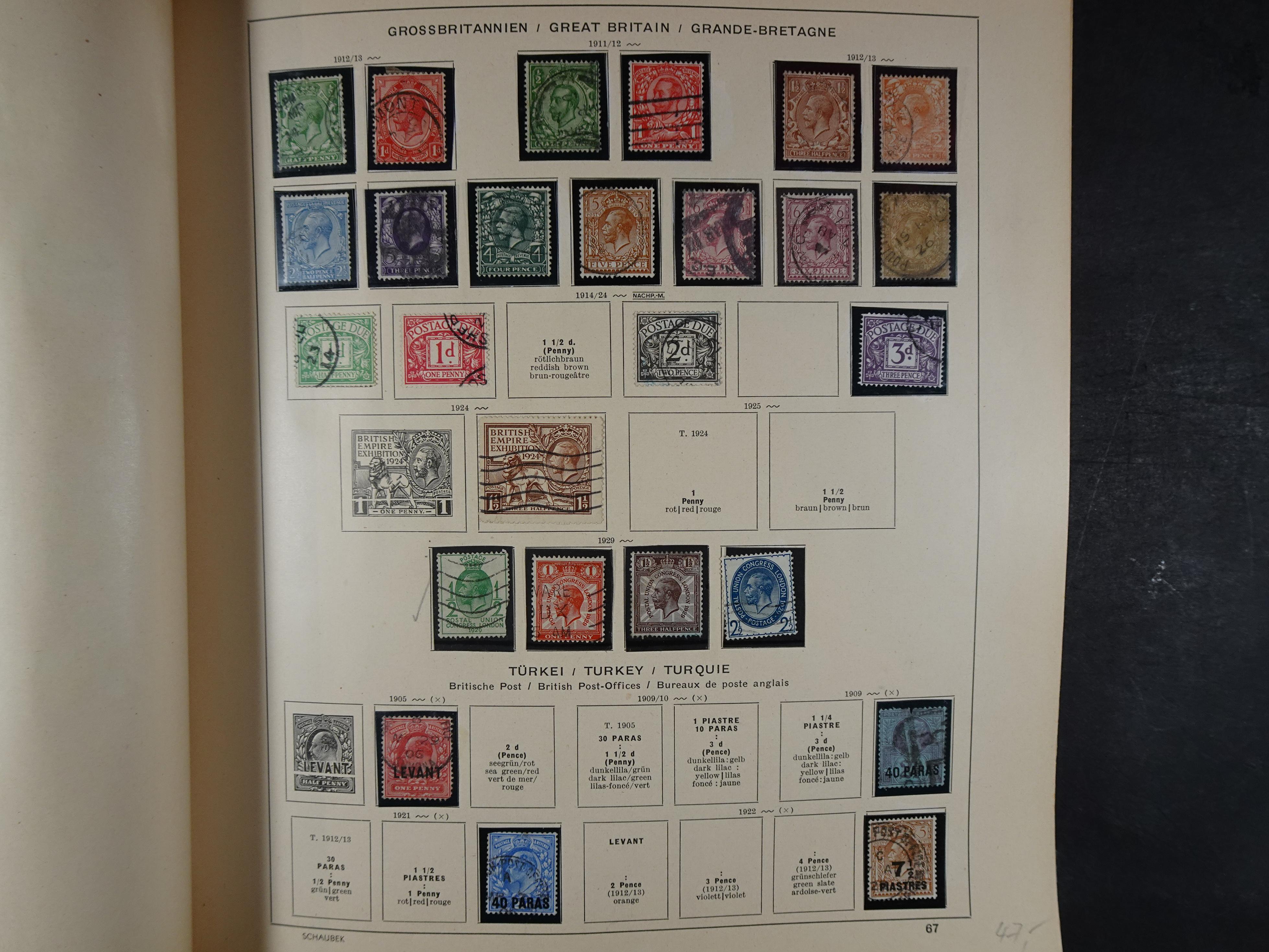 Mooie klassieke verzameling zeer goed gevulde Schaubek album. 76