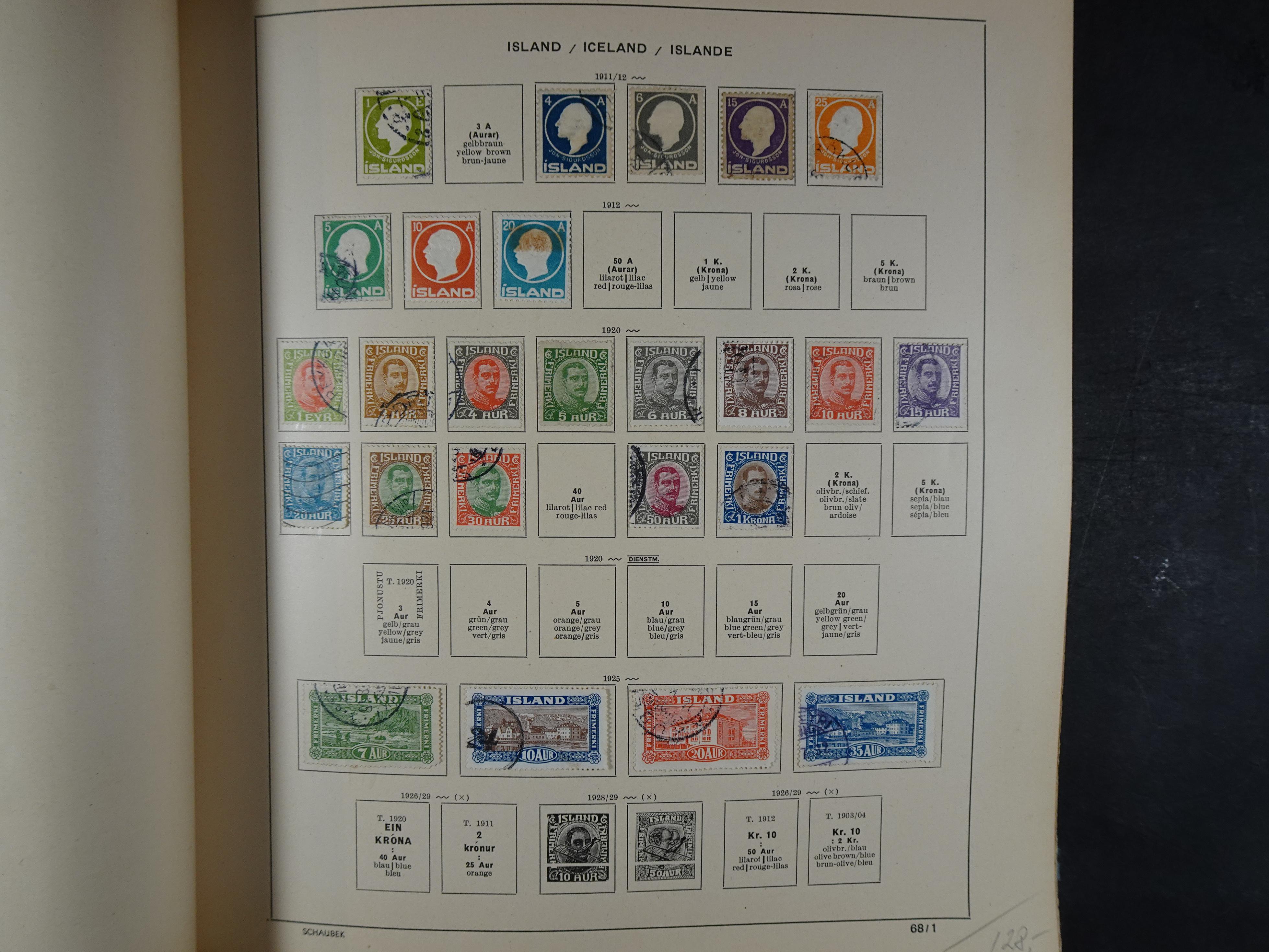 Mooie klassieke verzameling zeer goed gevulde Schaubek album. 80