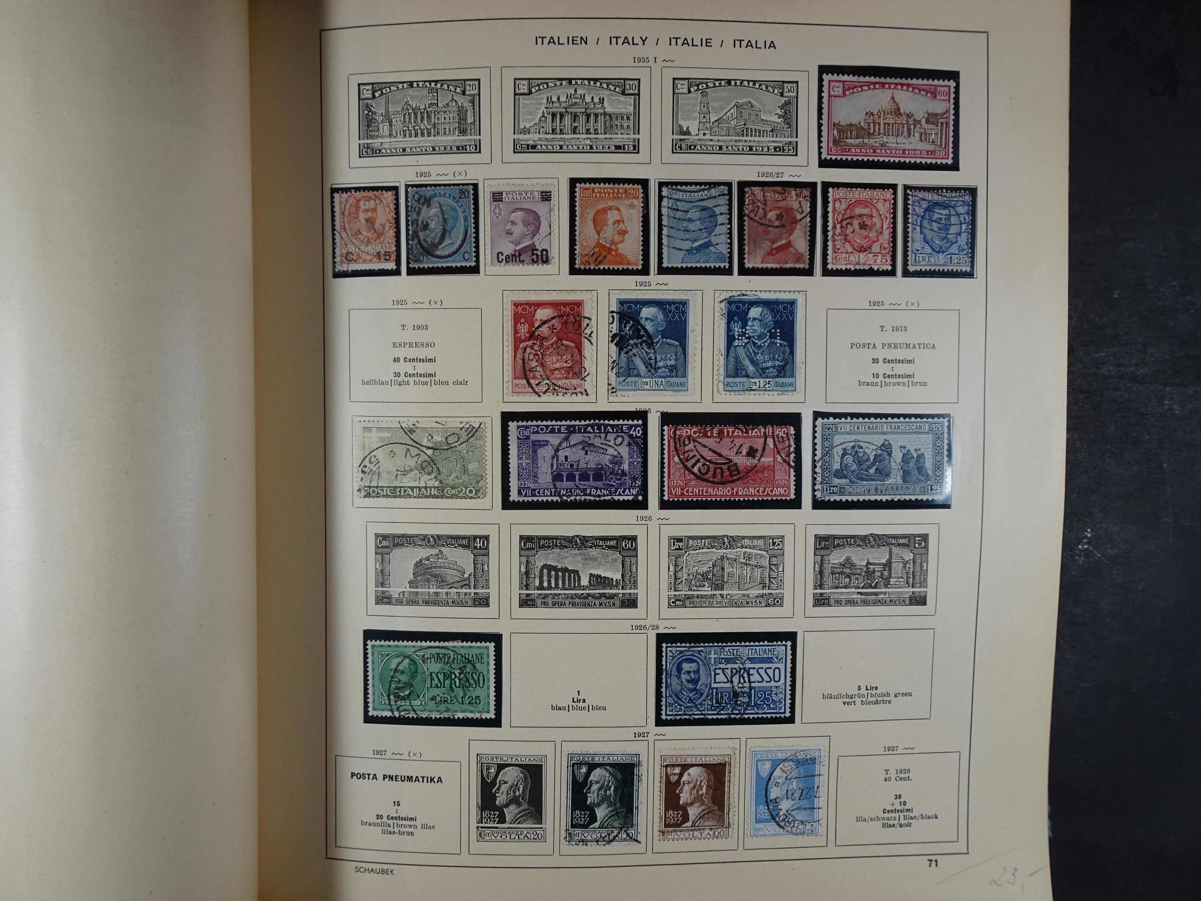 Mooie klassieke verzameling zeer goed gevulde Schaubek album. 87