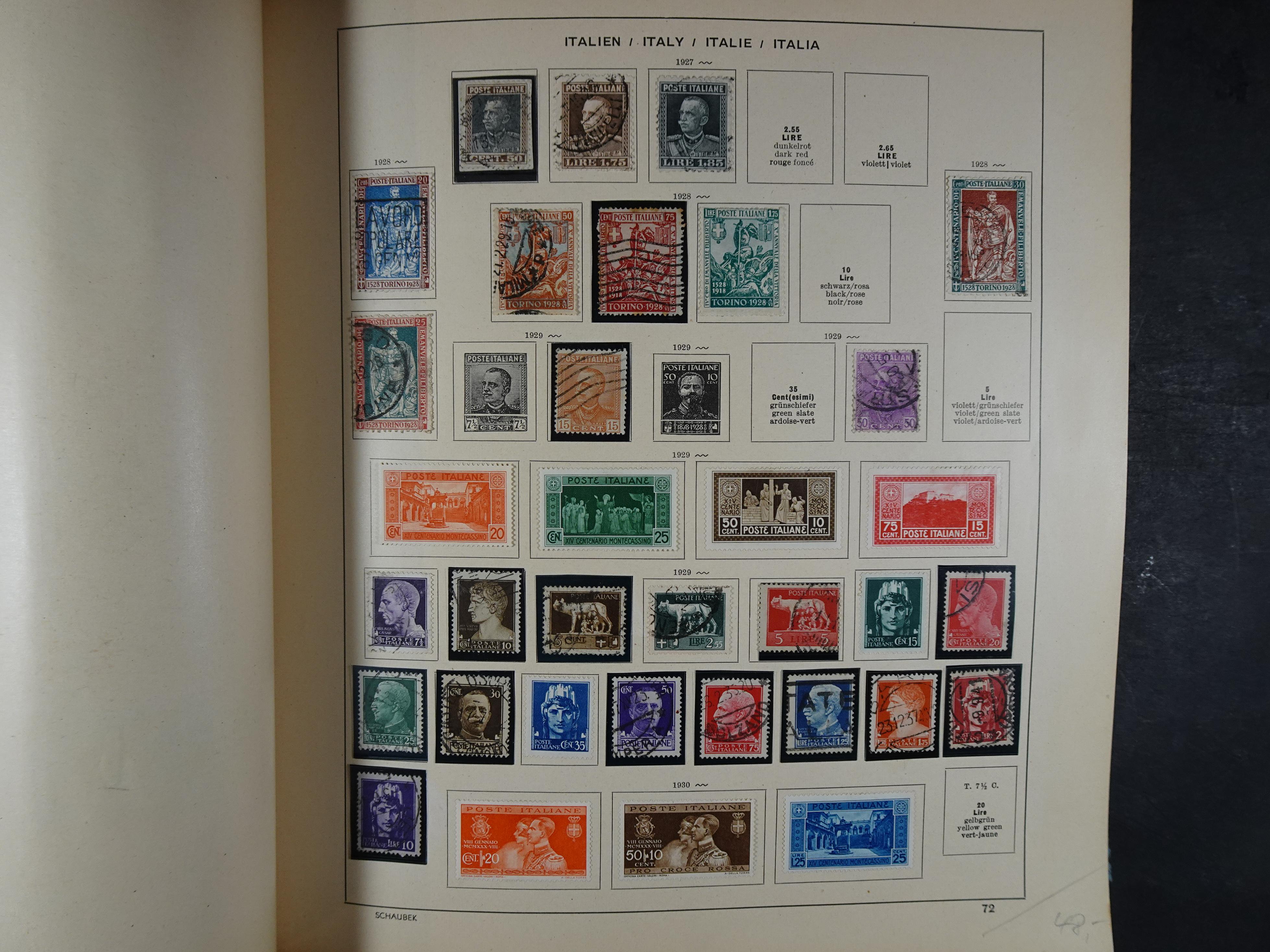 Mooie klassieke verzameling zeer goed gevulde Schaubek album. 88