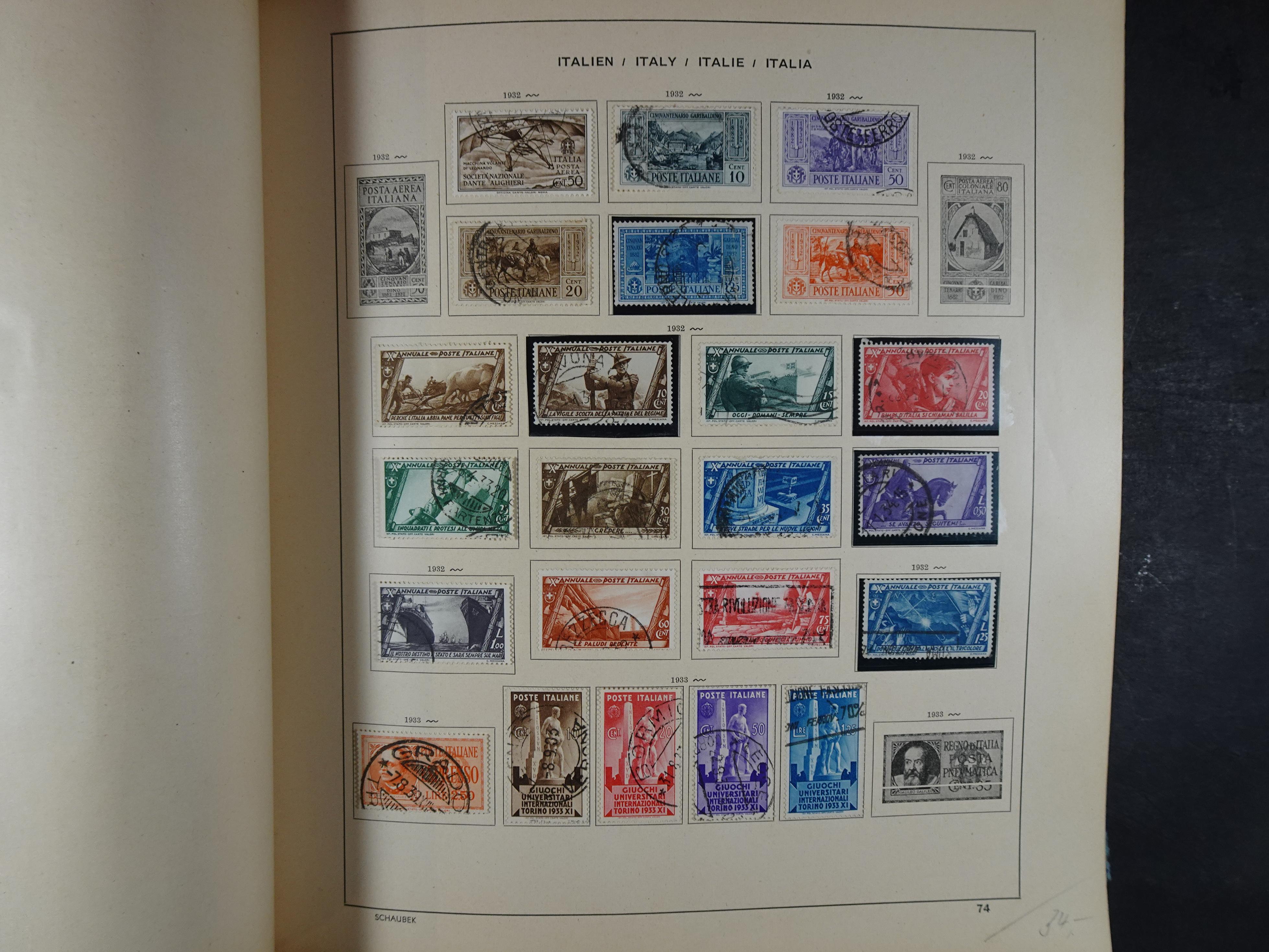 Mooie klassieke verzameling zeer goed gevulde Schaubek album. 90