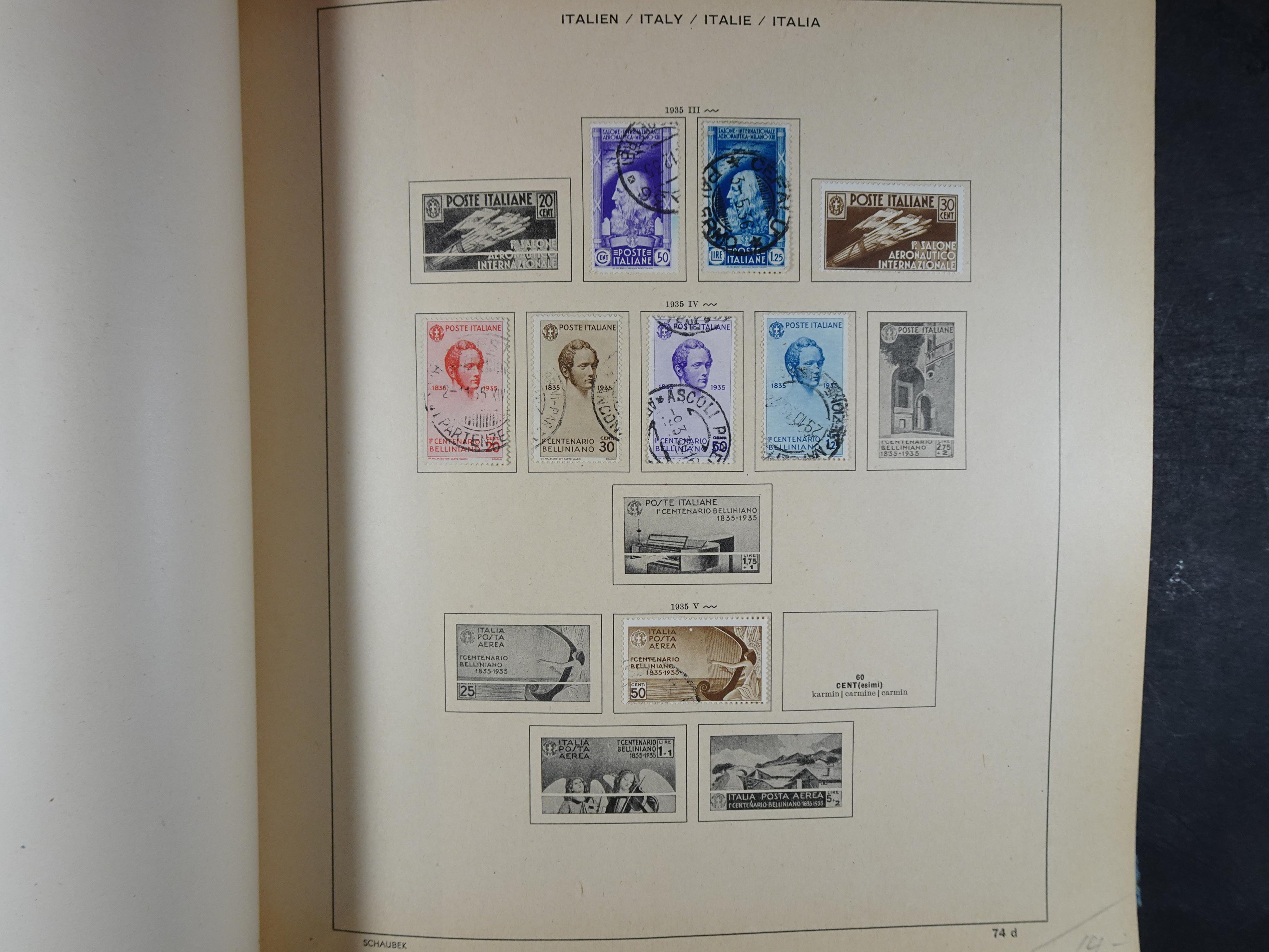 Mooie klassieke verzameling zeer goed gevulde Schaubek album. 94