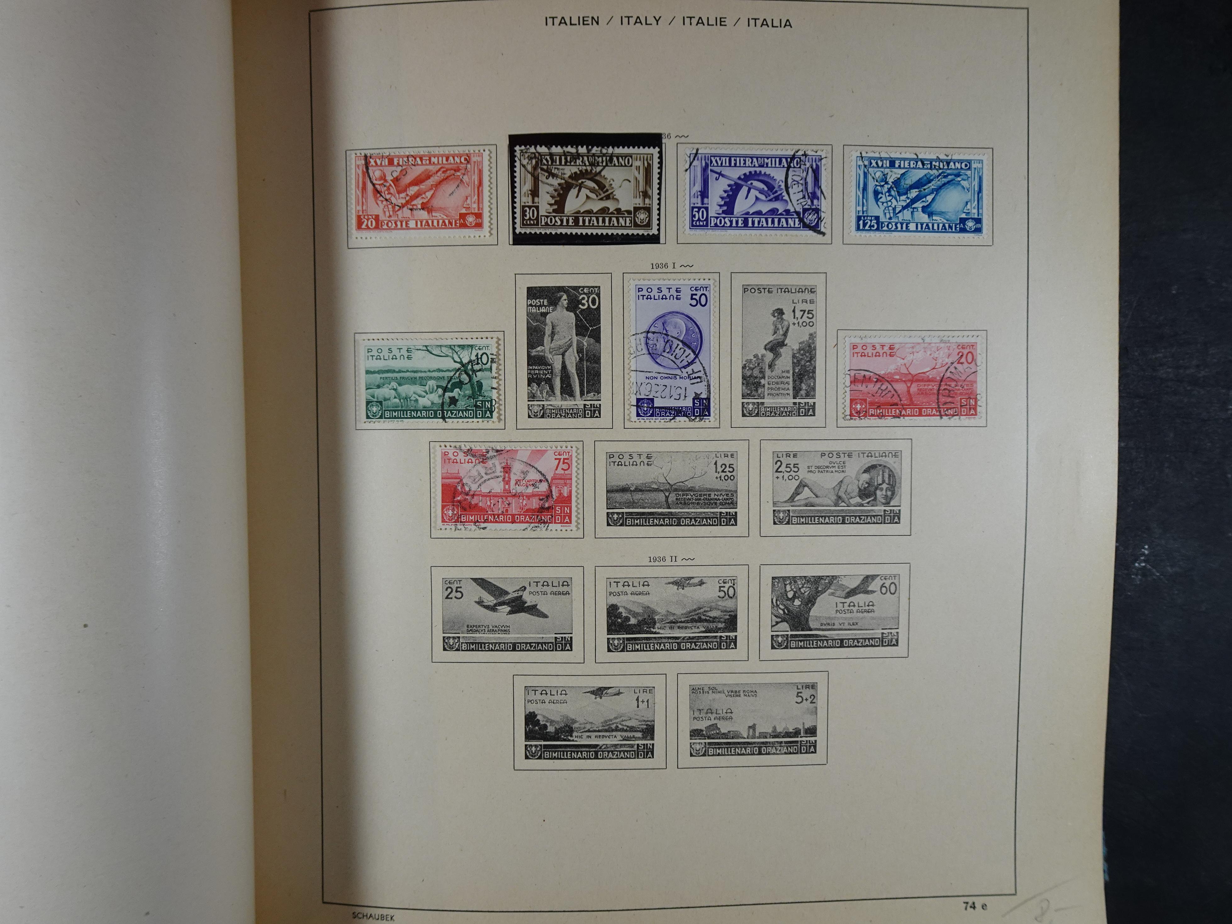 Mooie klassieke verzameling zeer goed gevulde Schaubek album. 95