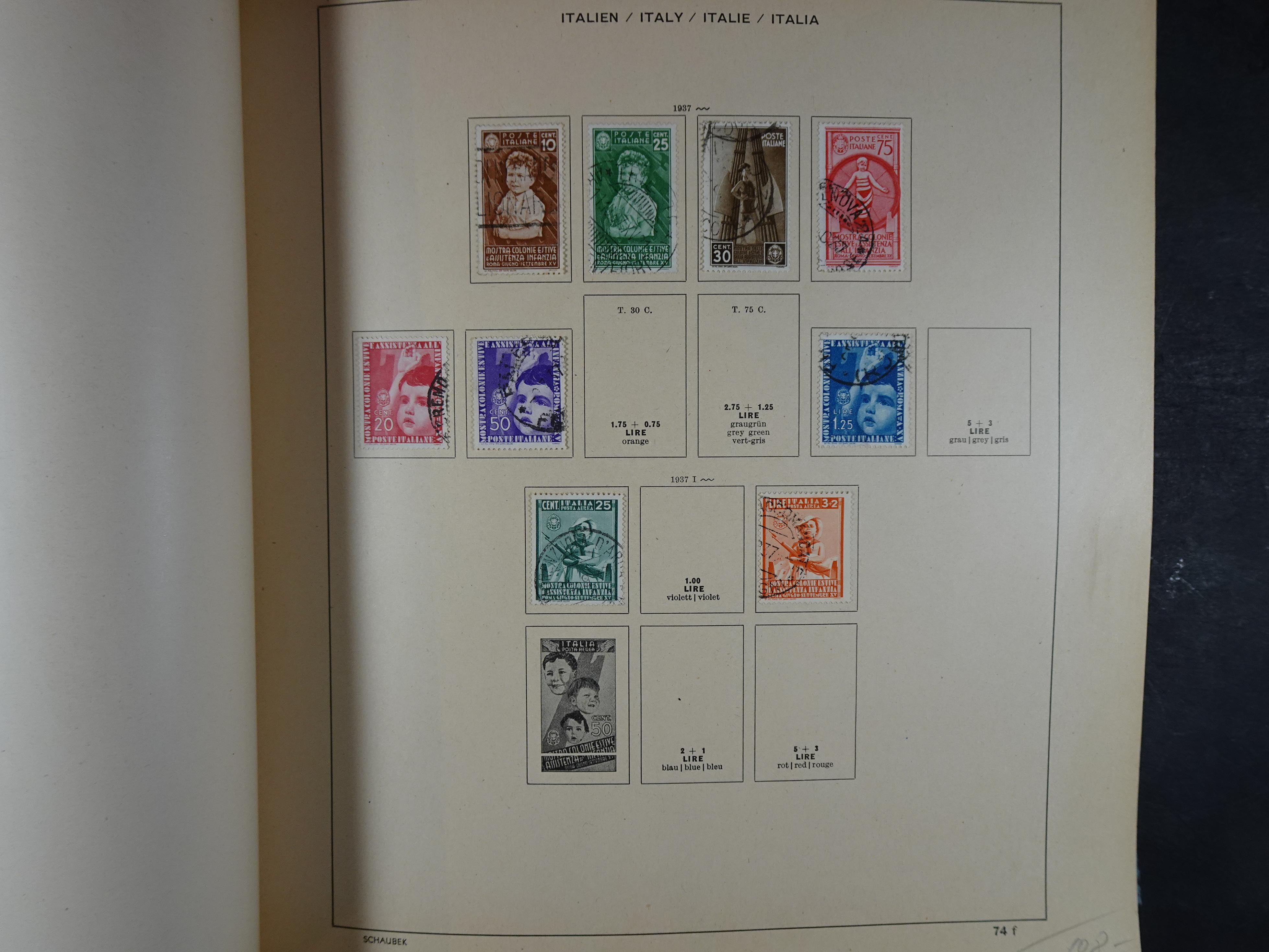 Mooie klassieke verzameling zeer goed gevulde Schaubek album. 96