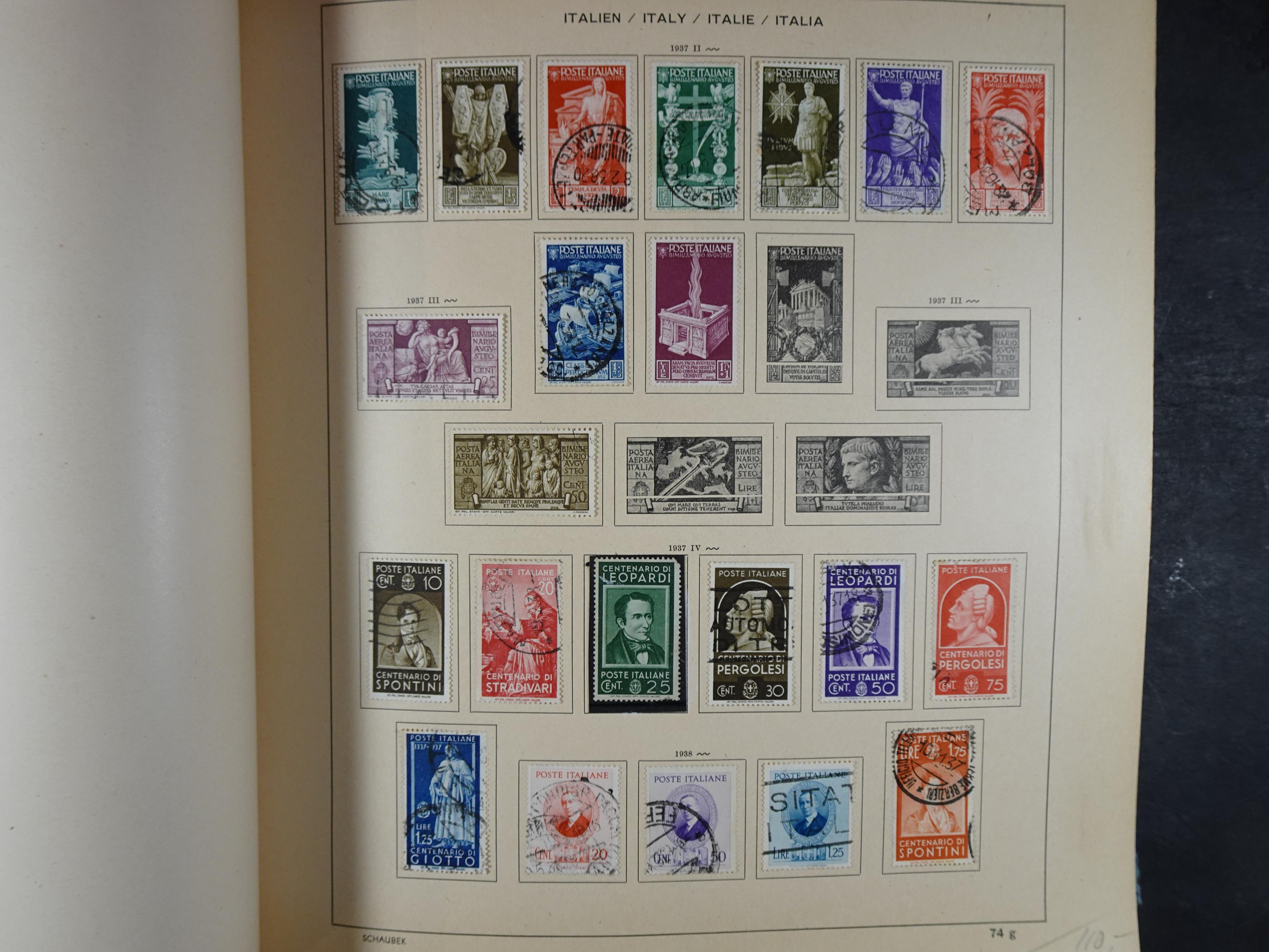 Mooie klassieke verzameling zeer goed gevulde Schaubek album. 97