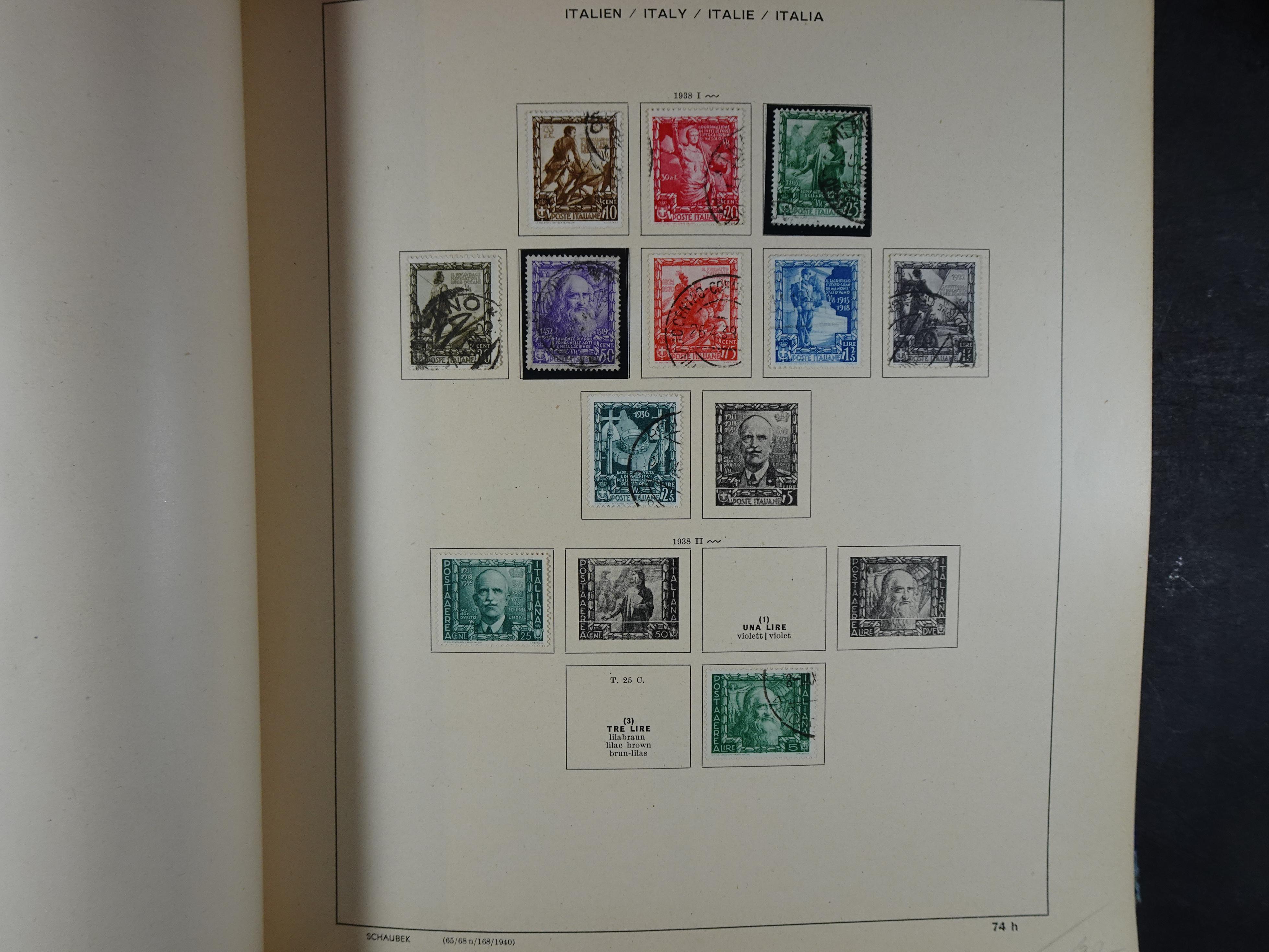 Mooie klassieke verzameling zeer goed gevulde Schaubek album. 98