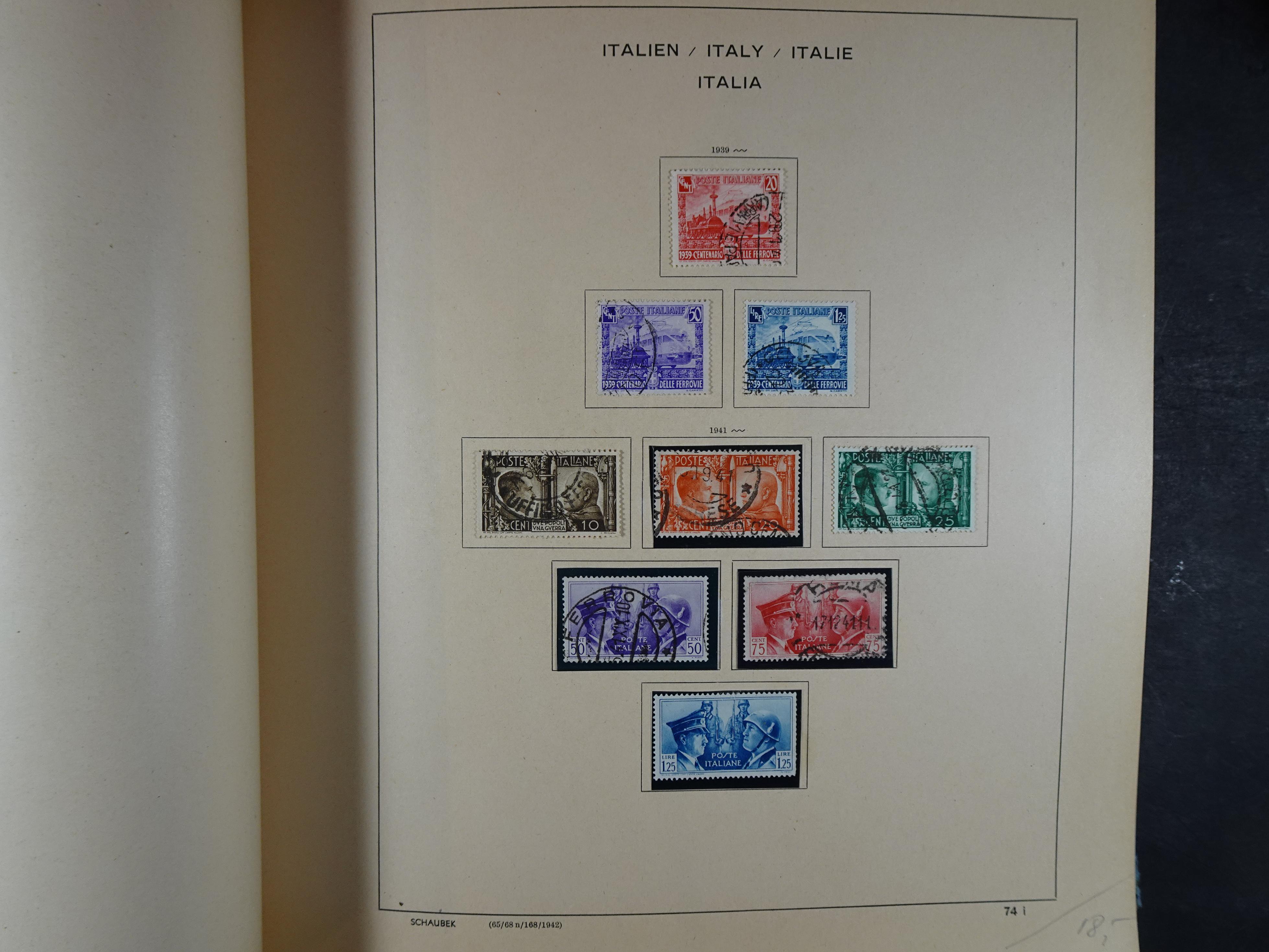 Mooie klassieke verzameling zeer goed gevulde Schaubek album. 99