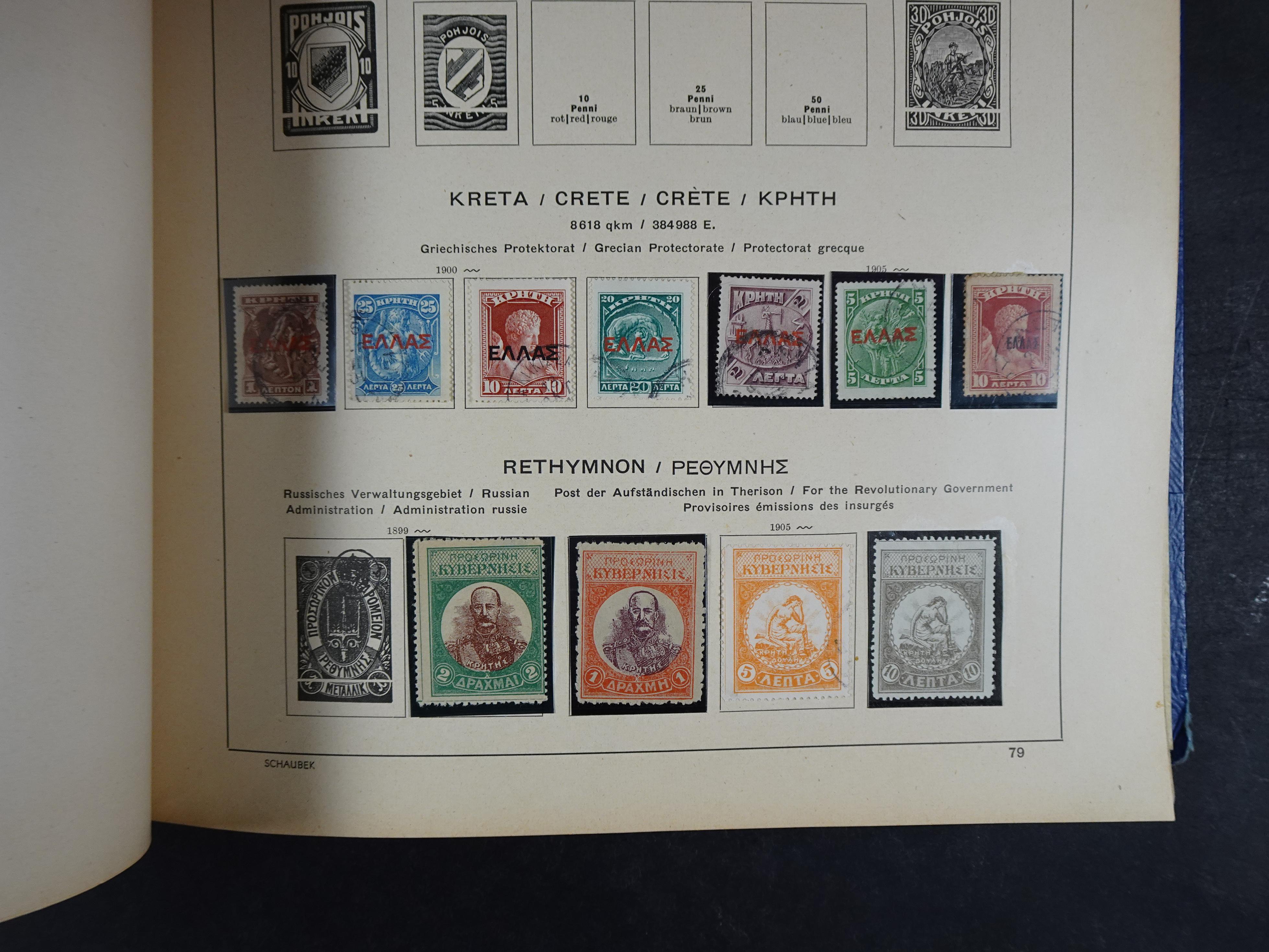 Mooie klassieke verzameling zeer goed gevulde Schaubek album. 104