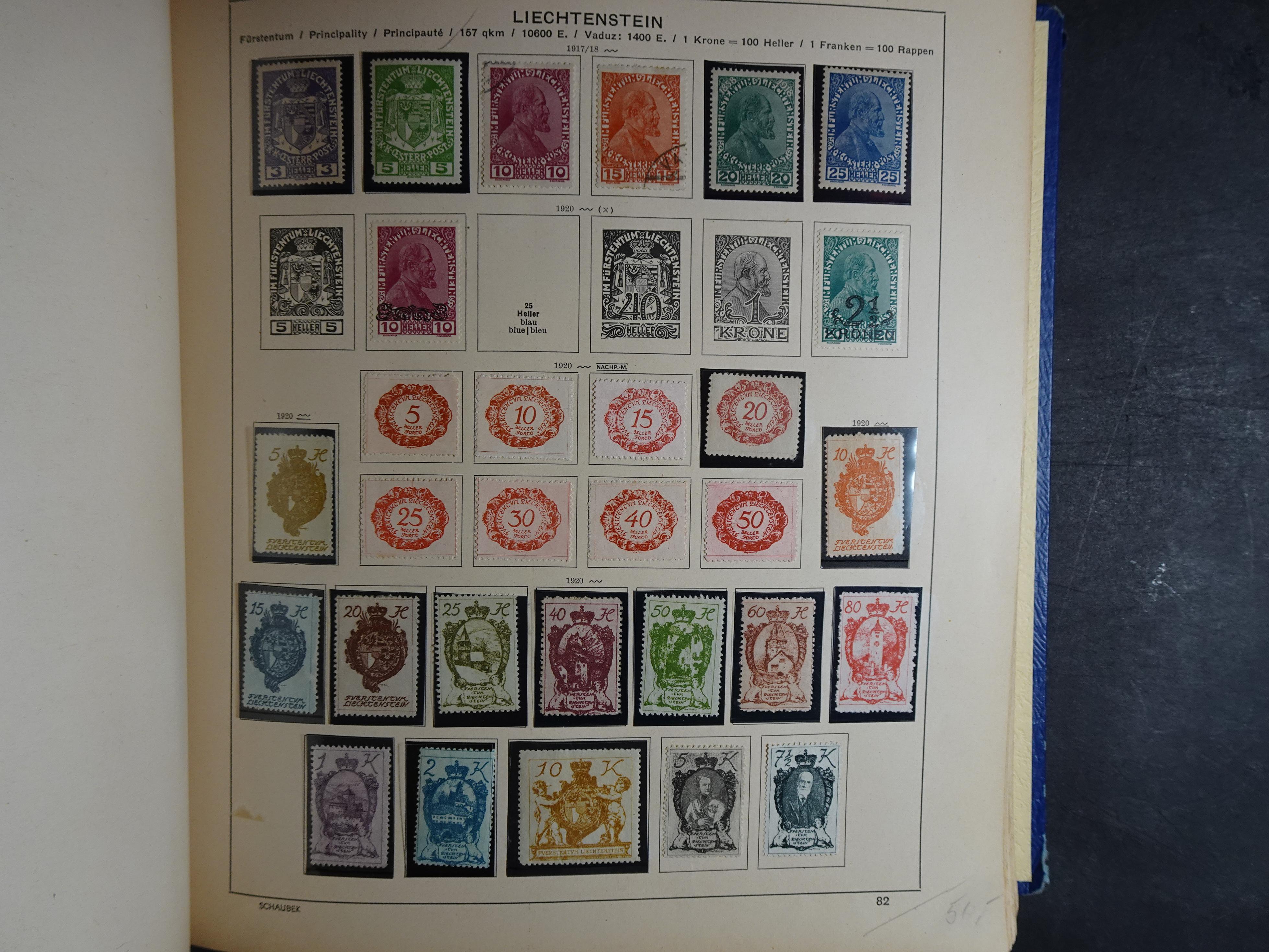 Mooie klassieke verzameling zeer goed gevulde Schaubek album. 110