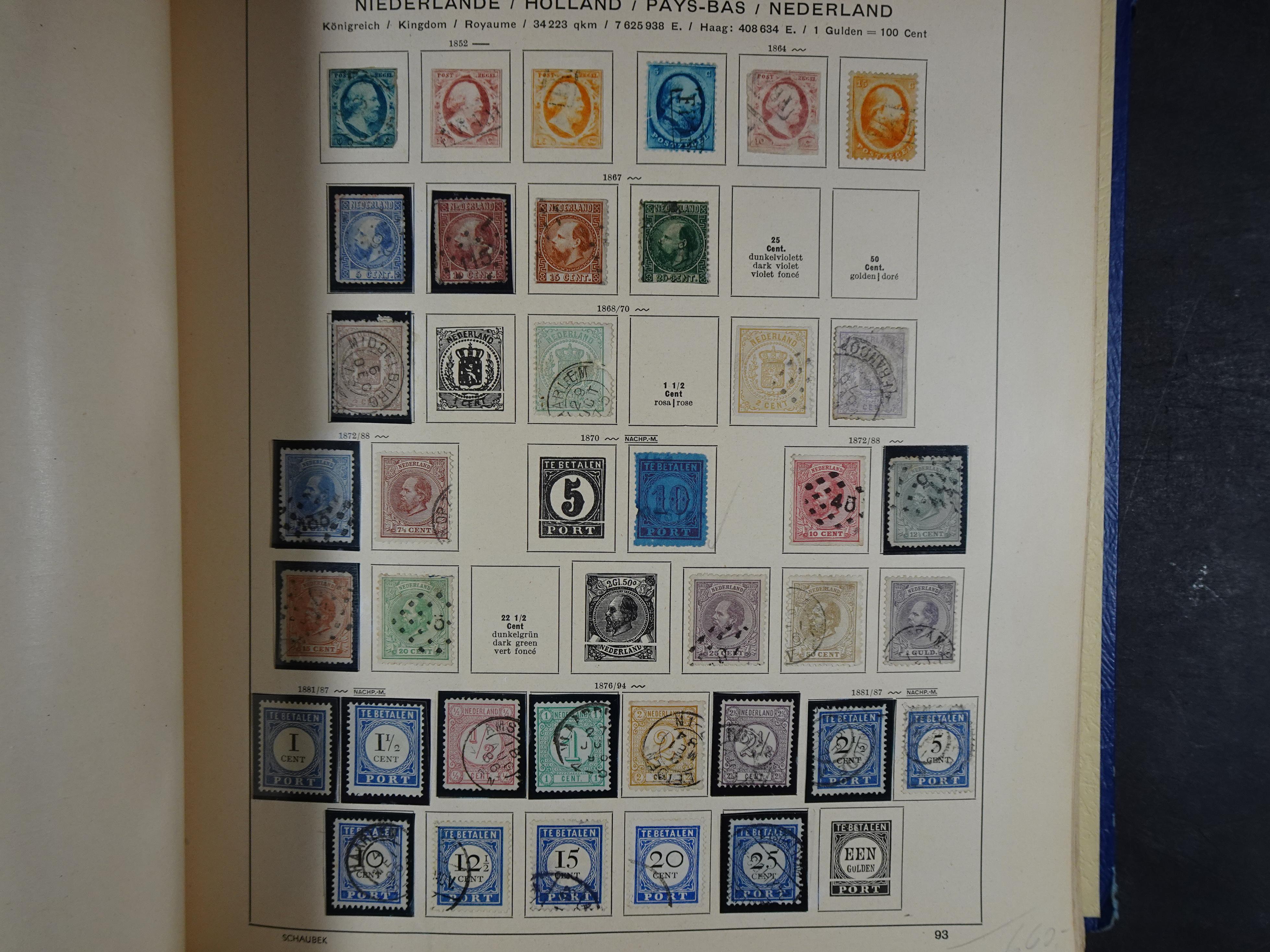 Mooie klassieke verzameling zeer goed gevulde Schaubek album. 129