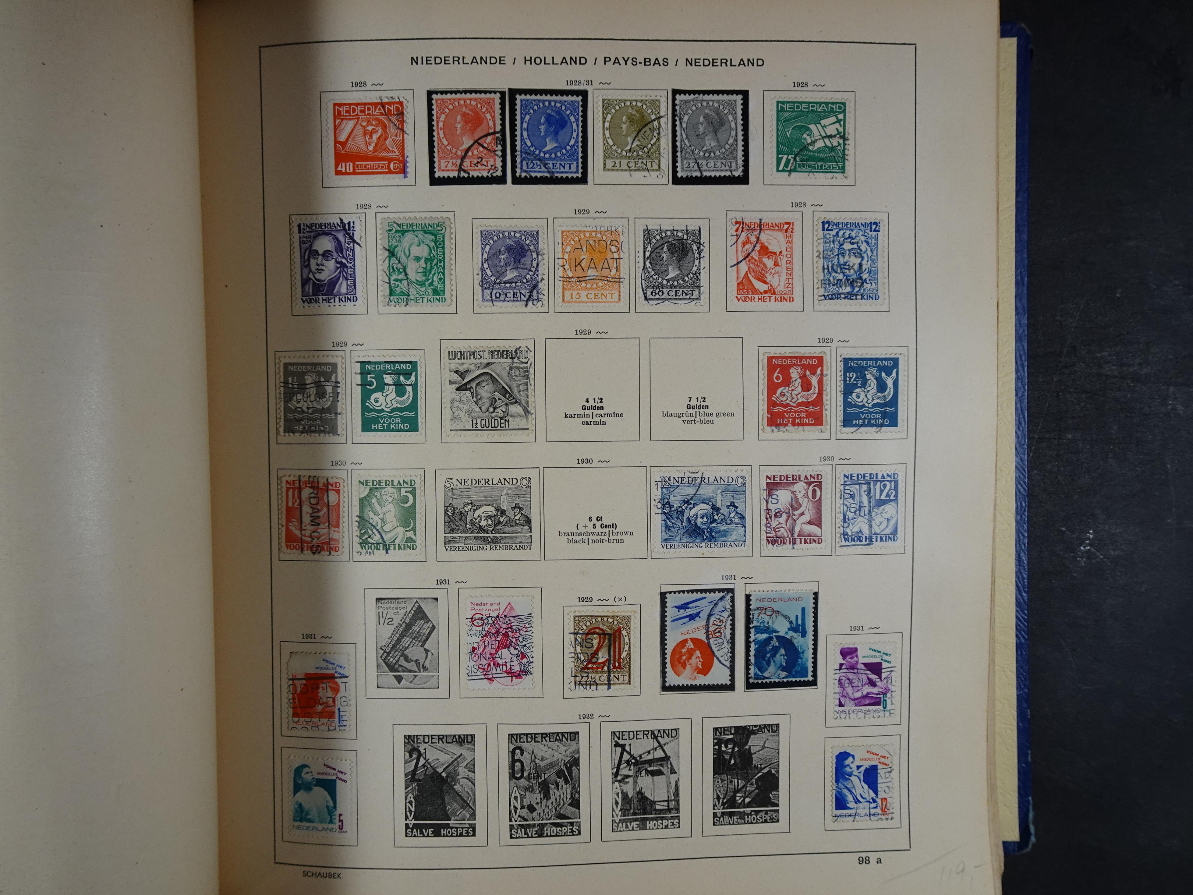 Mooie klassieke verzameling zeer goed gevulde Schaubek album. 136